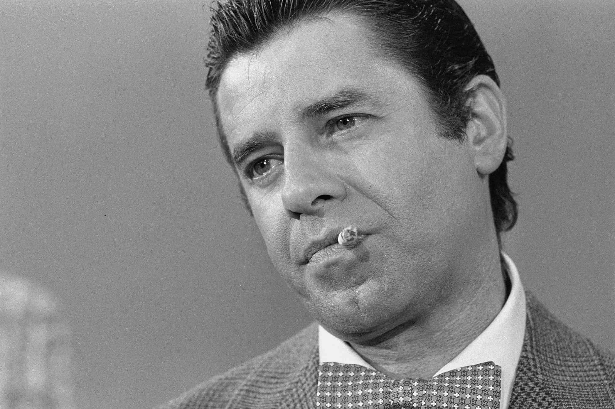 Jerry Lewis, black and white, cigarette, Full HD Desktop Wallpaper