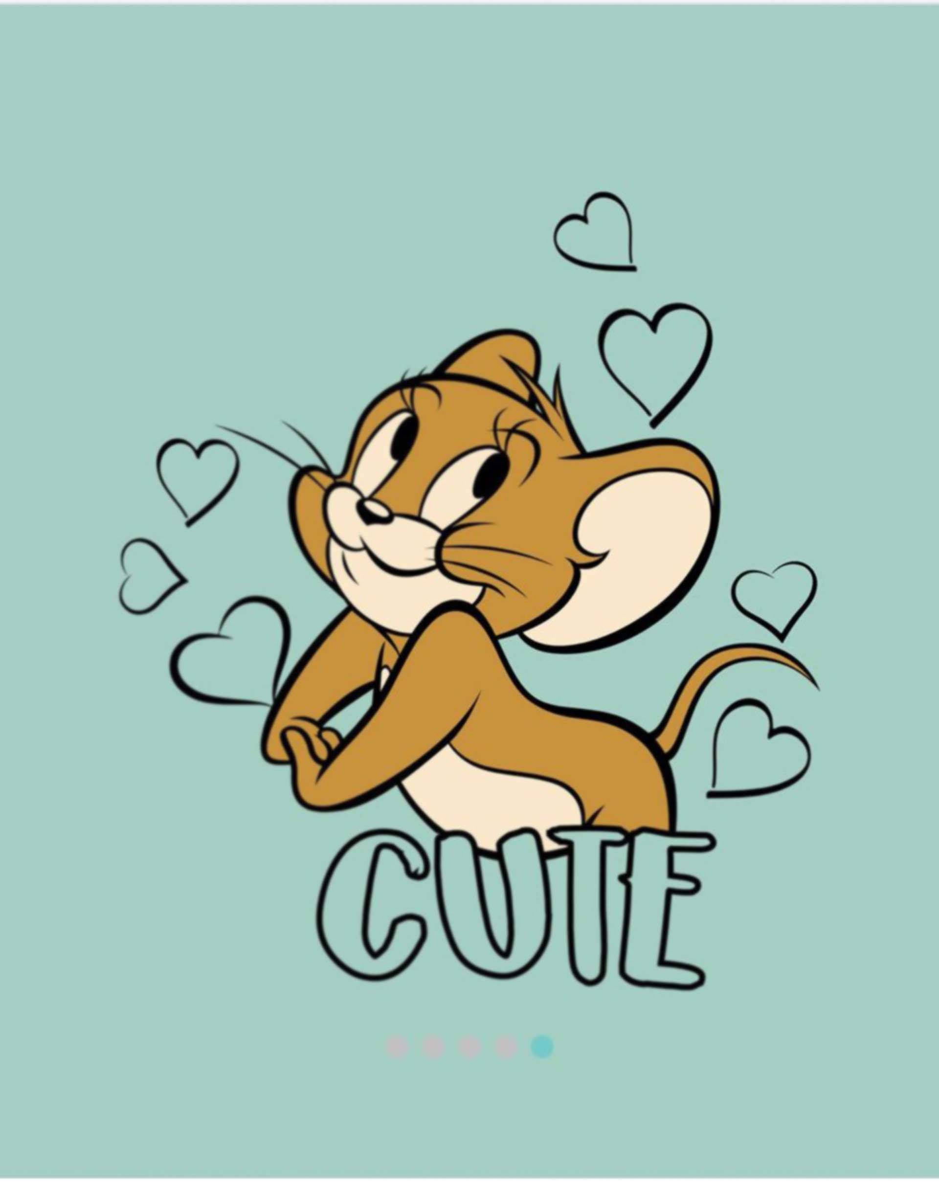 Jerry Mouse, big eyes, hearts, Full HD Phone Wallpaper