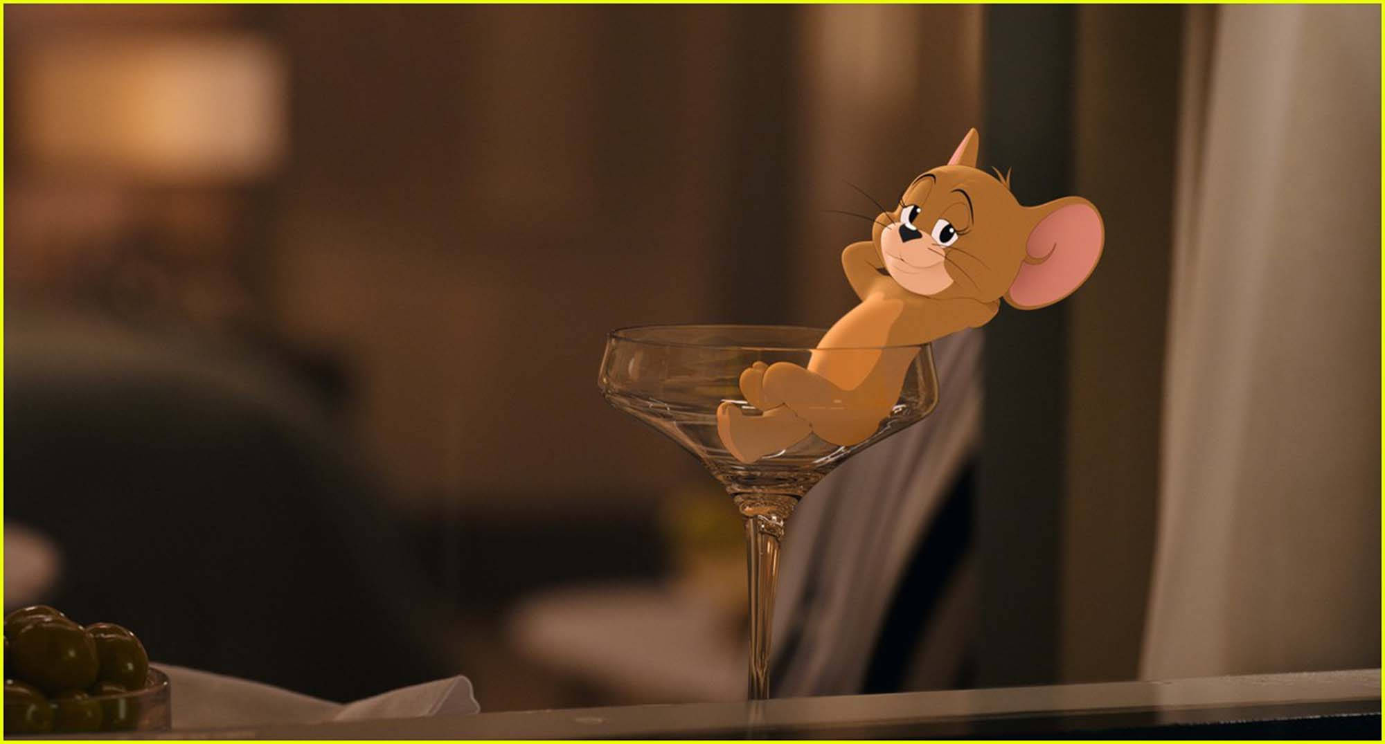 Jerry Mouse, martini glass, bar counter, Full HD Desktop Wallpaper