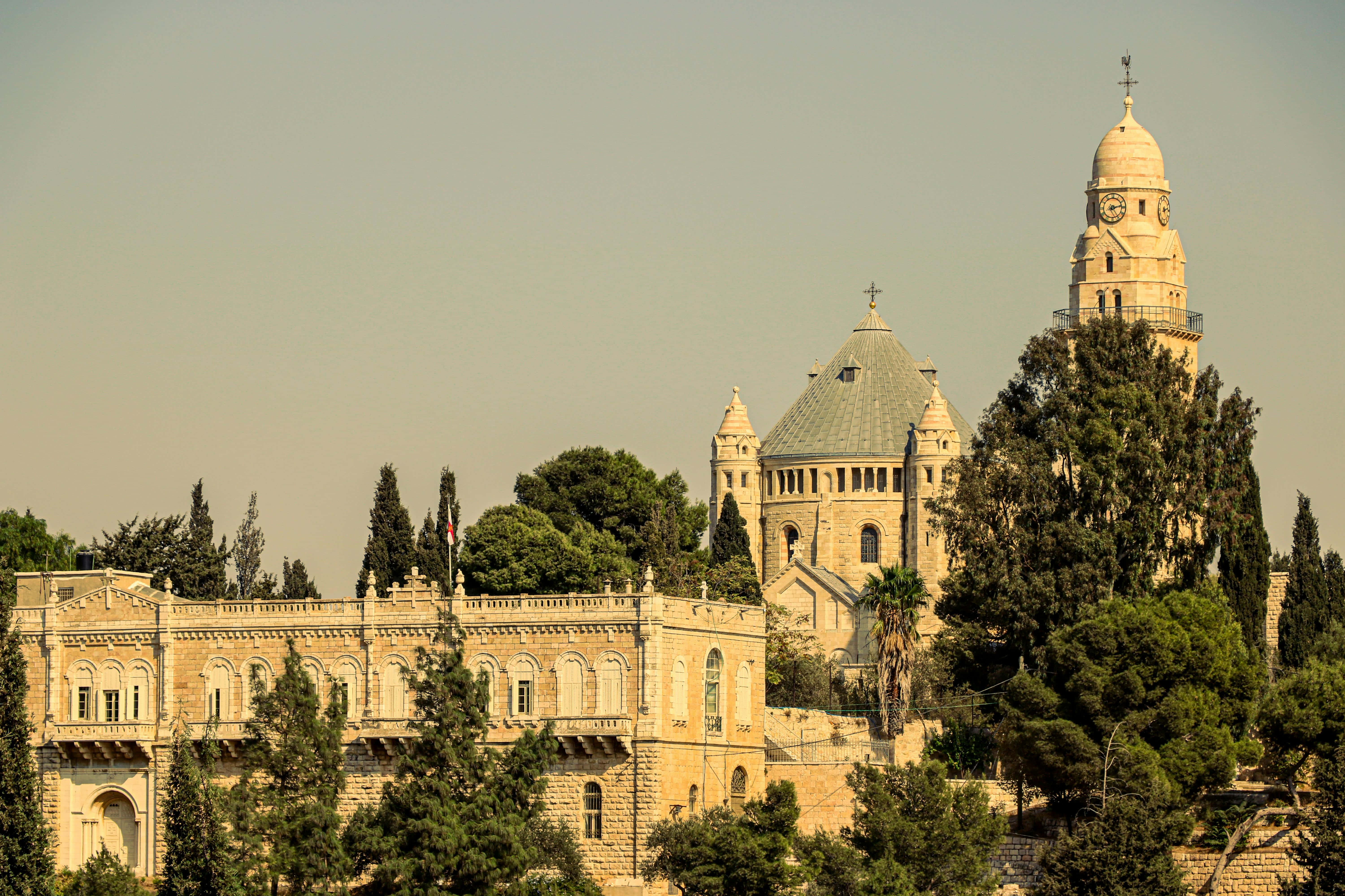 Jerusalem, historic architecture, dusk, 5K Desktop Wallpaper