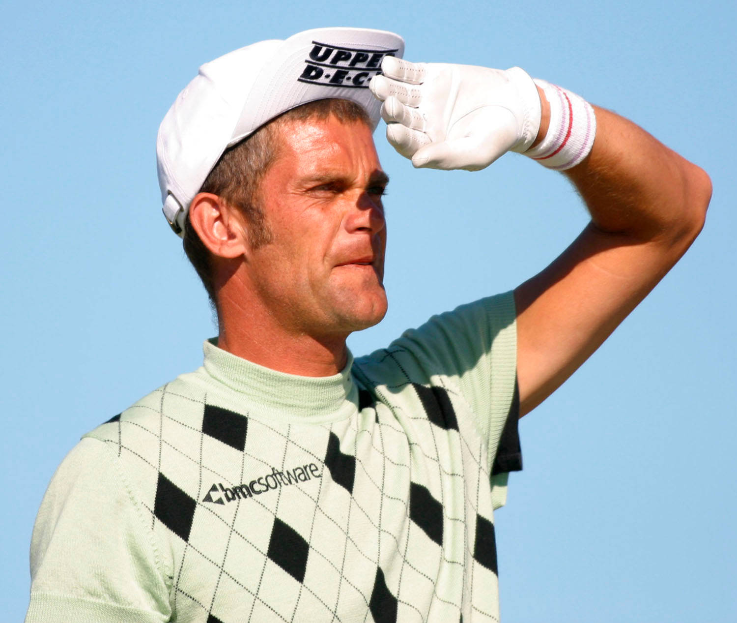 Jesper Parnevik, checkered shirt, white cap, HD Desktop Wallpaper