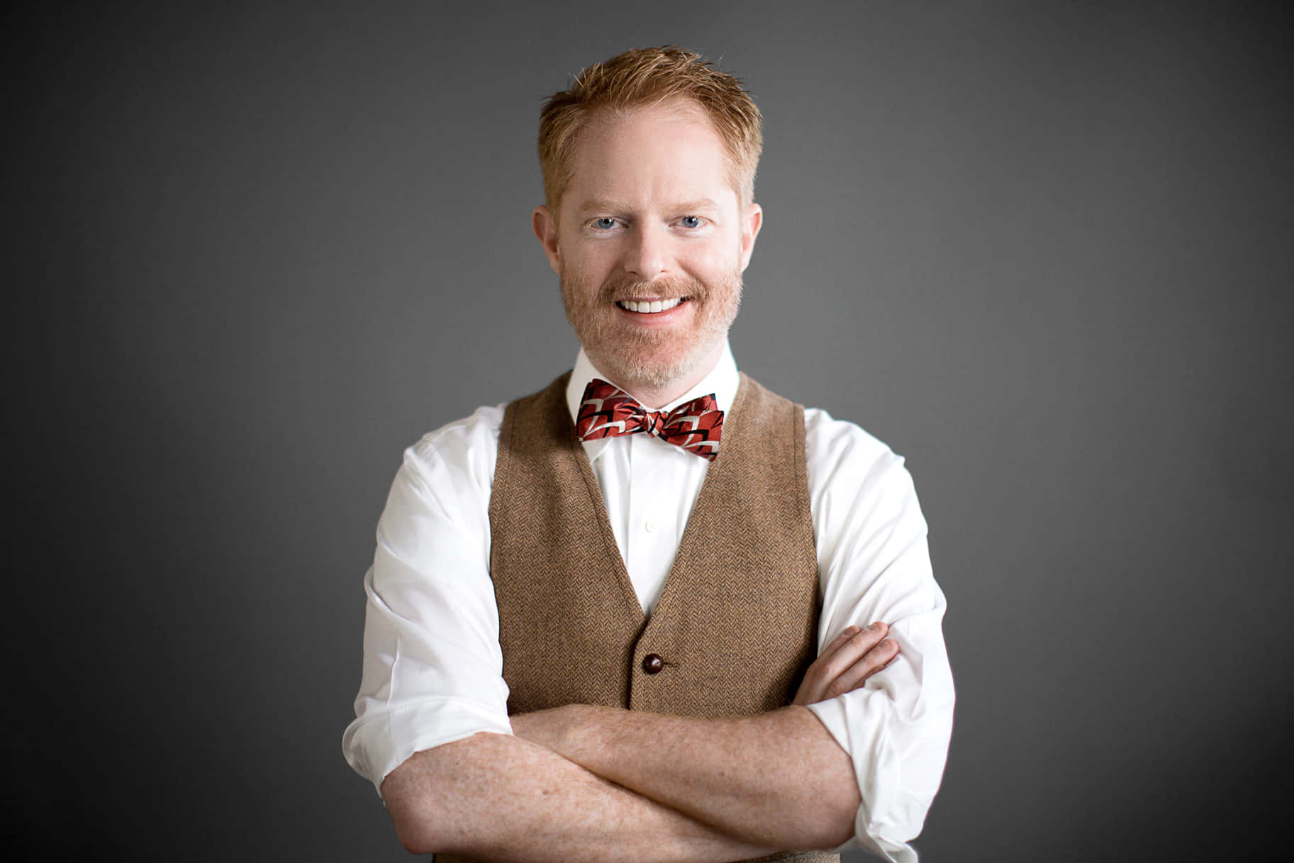 Jesse Tyler Ferguson, red hair, beard, HD Desktop Wallpaper