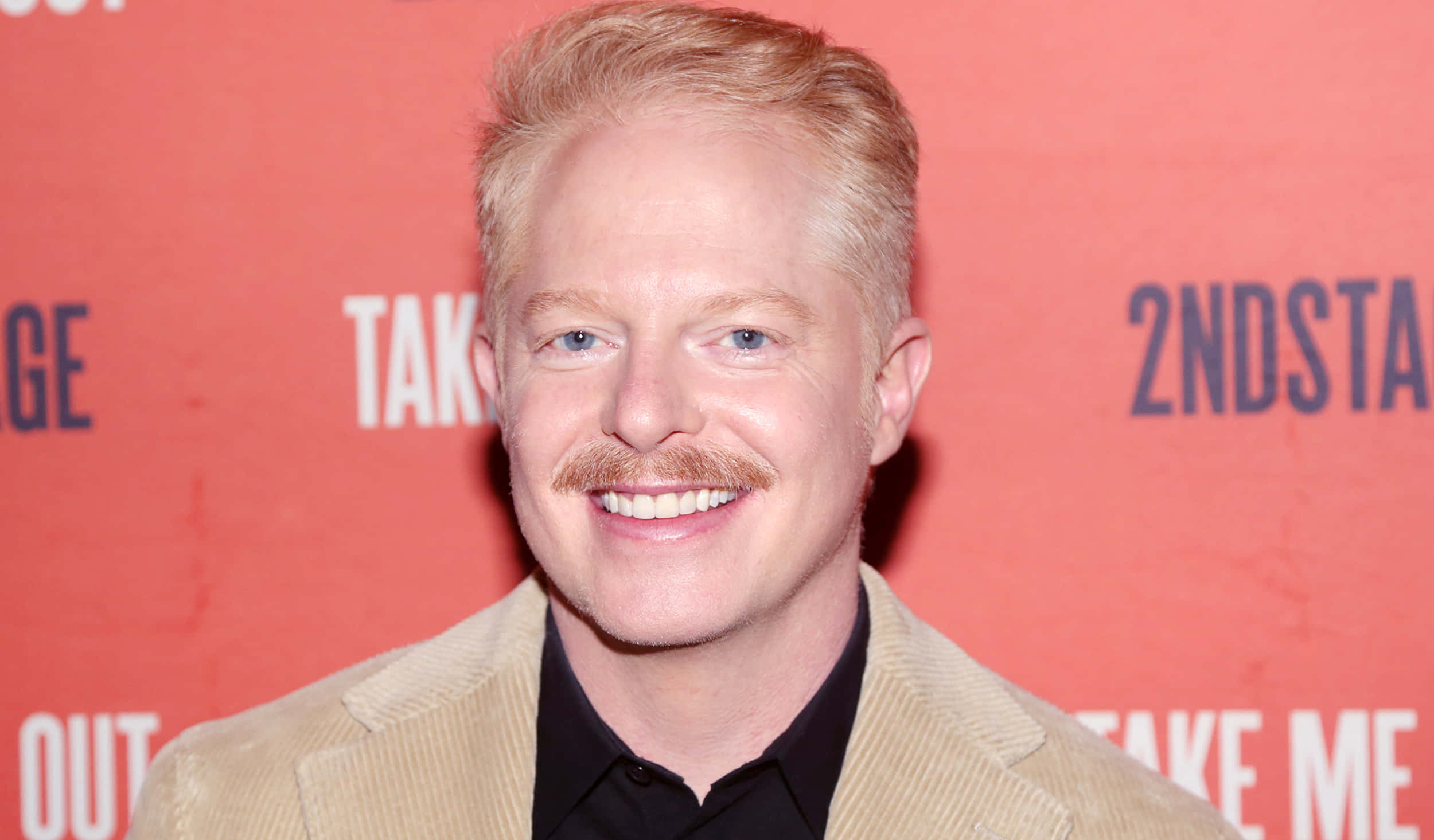 Jesse Tyler Ferguson, red hair, mustache, Full HD Desktop Wallpaper