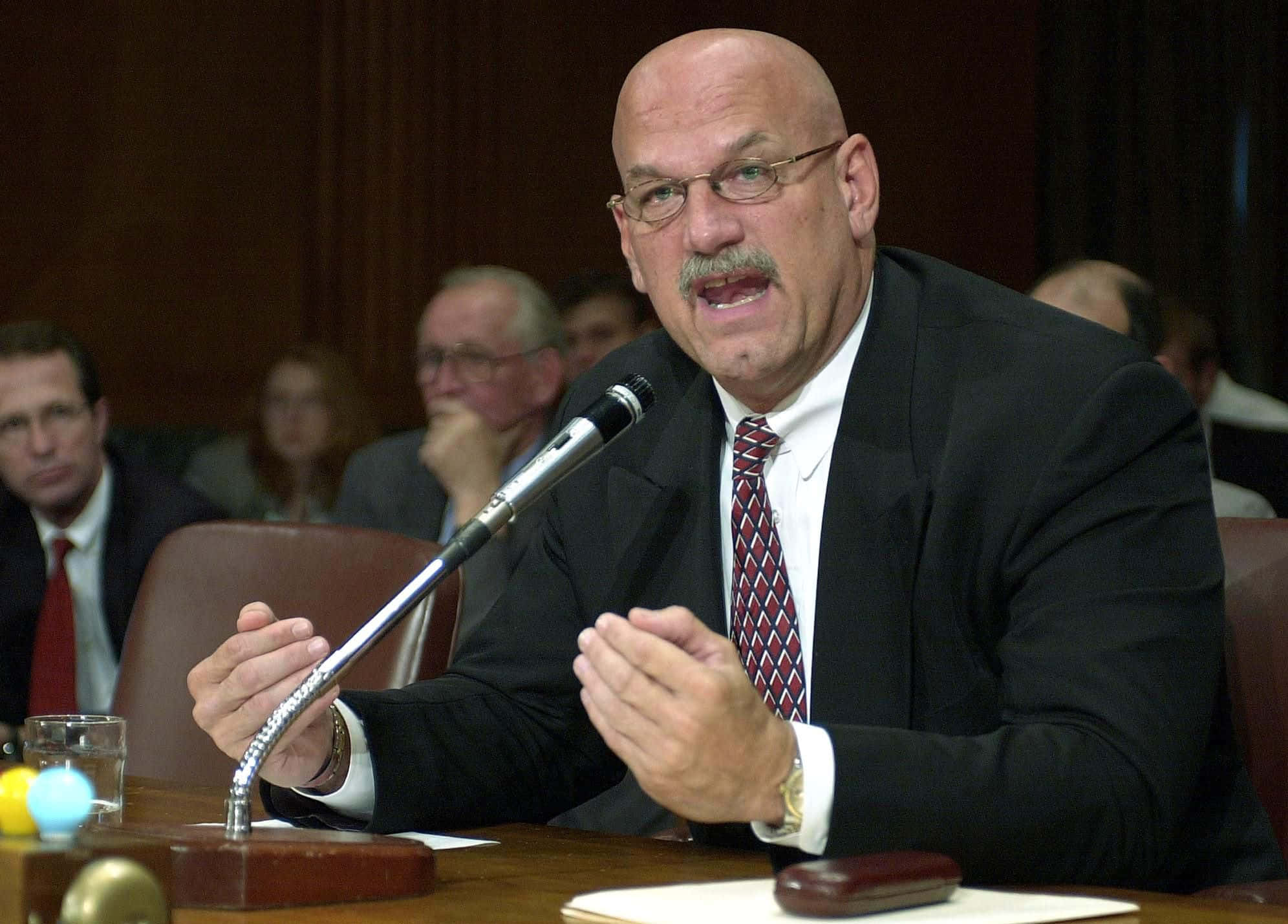 Jesse Ventura, bald man, glasses, Full HD Desktop Wallpaper