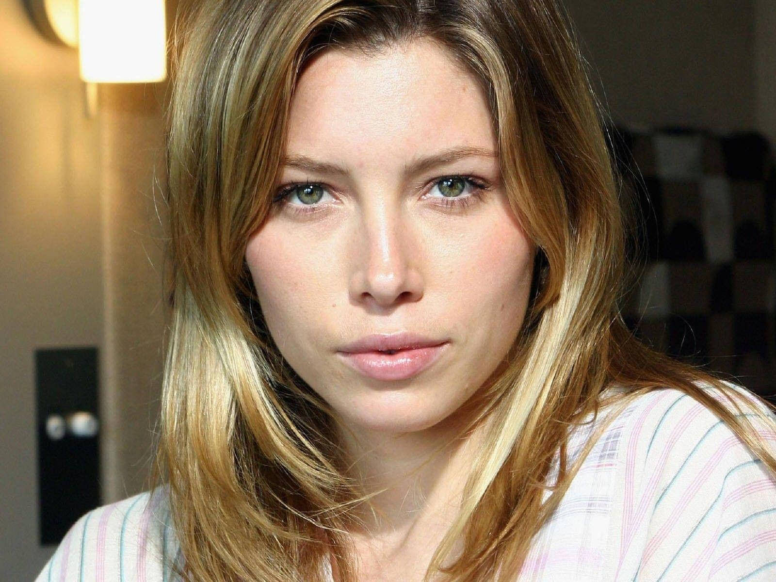 Jessica Biel, blonde hair, green eyes, HD Desktop Wallpaper