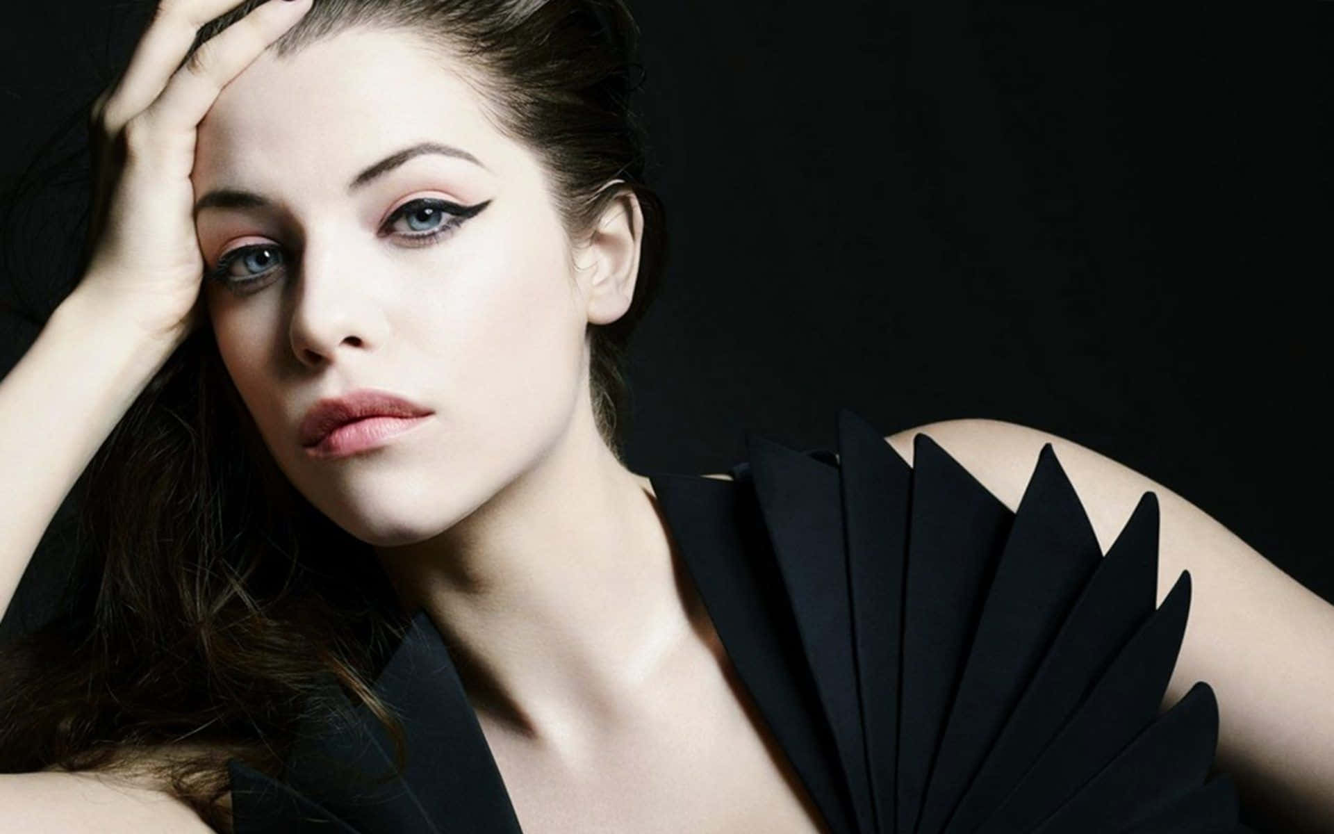 Jessica De Gouw, striking blue eyes, bold eyeliner, Full HD Desktop Wallpaper