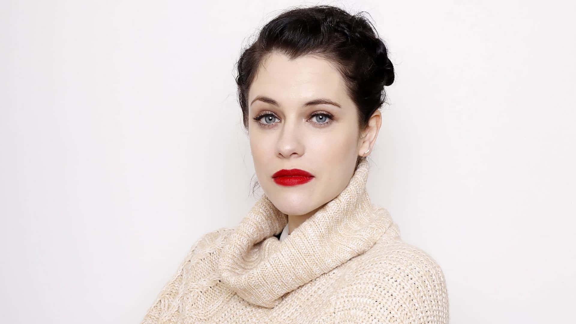 Jessica De Gouw, dark hair, updo, Full HD Desktop Wallpaper