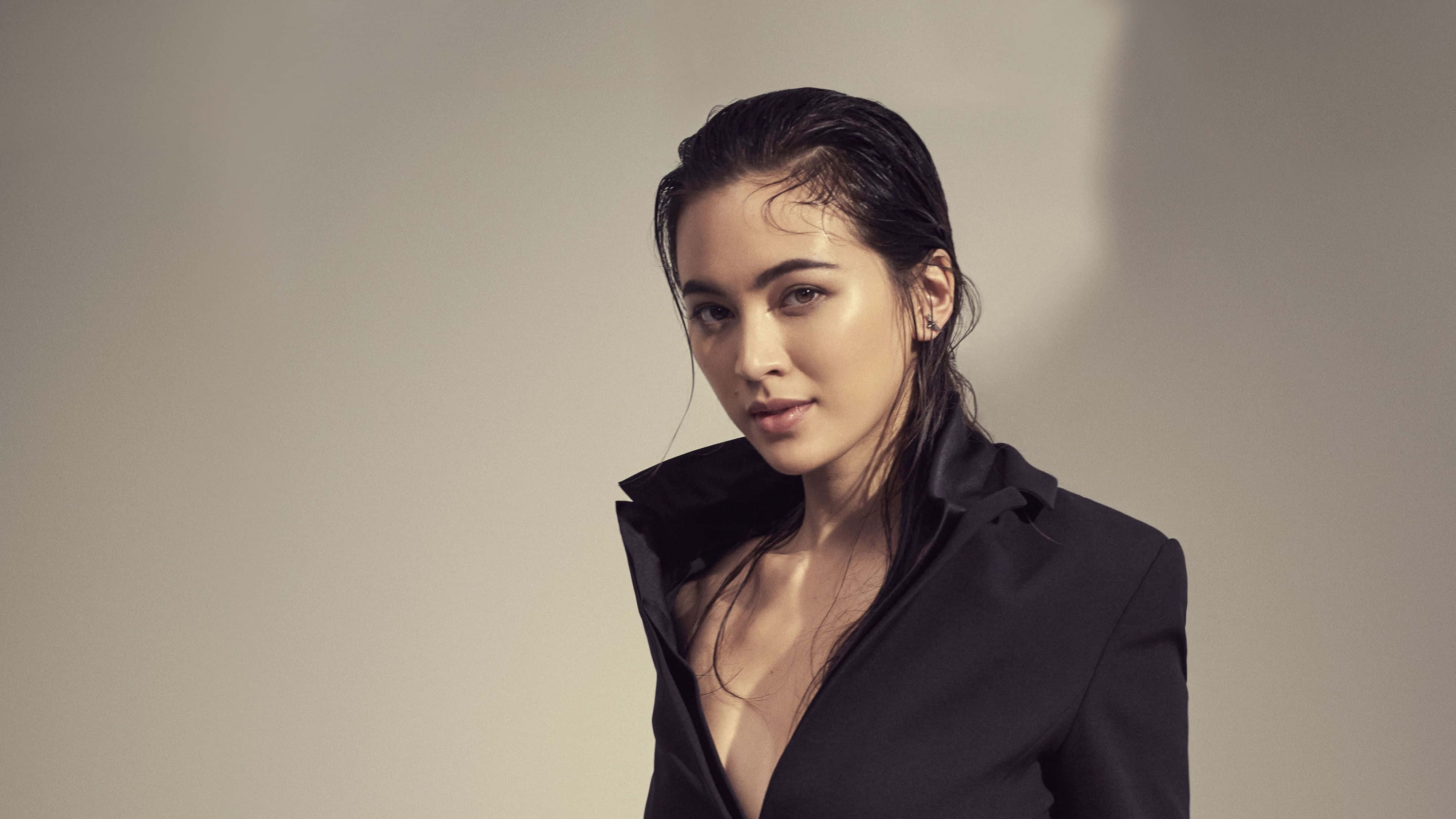 Jessica Henwick, wet hair, black blazer, 4K Desktop Wallpaper