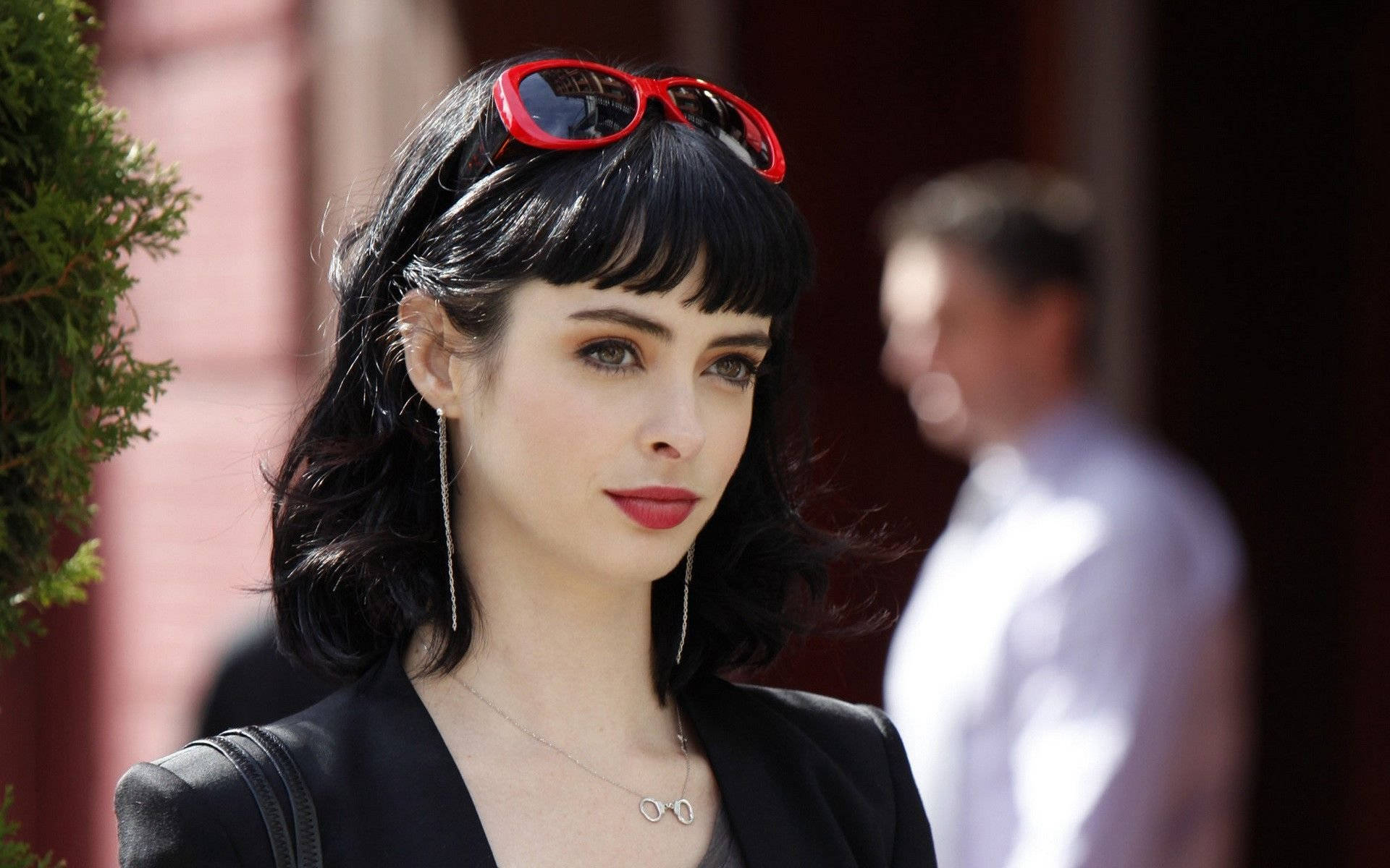Jessica Jones, dark hair, red sunglasses, Full HD Desktop Wallpaper