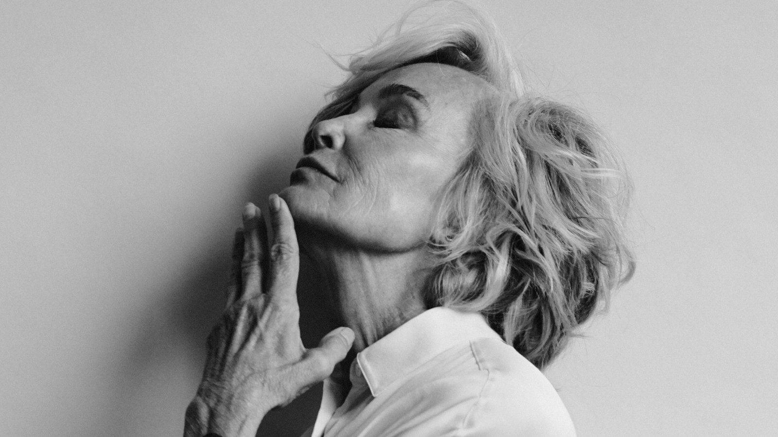 Jessica Lange, monochrome, elderly woman, HD Desktop Wallpaper