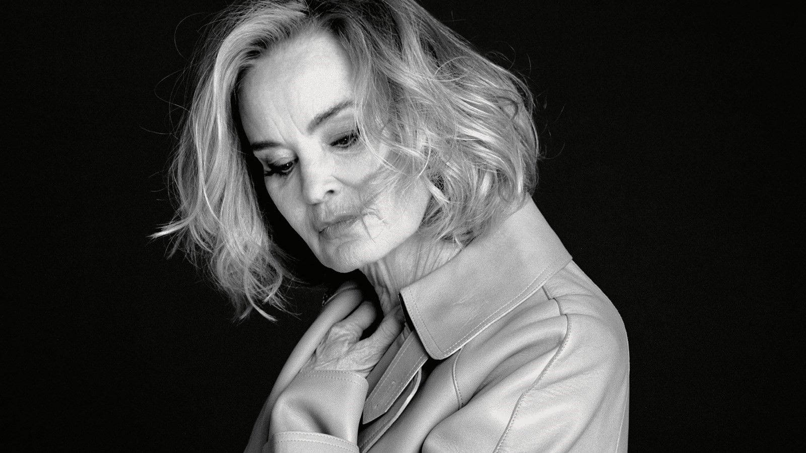 Jessica Lange, monochrome, black and white portrait, HD Desktop Wallpaper