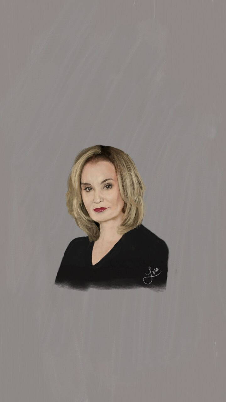 Jessica Lange, blonde hair, red lips, HD Phone Wallpaper
