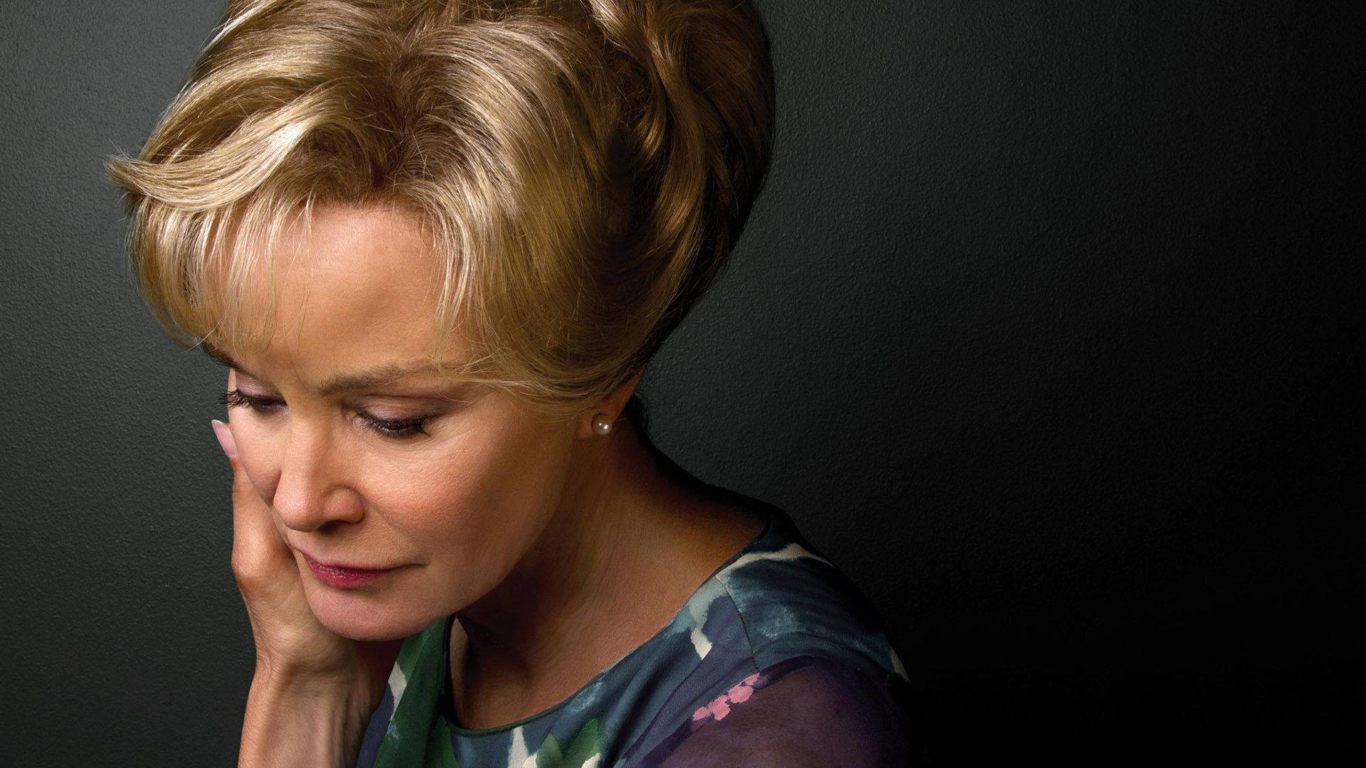 Jessica Lange, blonde hair, dark textured wall, Full HD Desktop Wallpaper