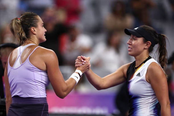 Jessica Pegula, tennis players, shakes hands, SD Desktop Wallpaper