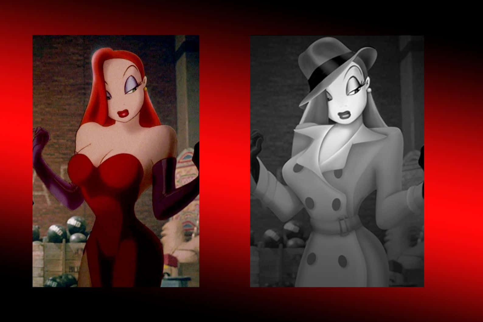 Jessica Rabbit, red dress, red hair, HD Desktop Wallpaper