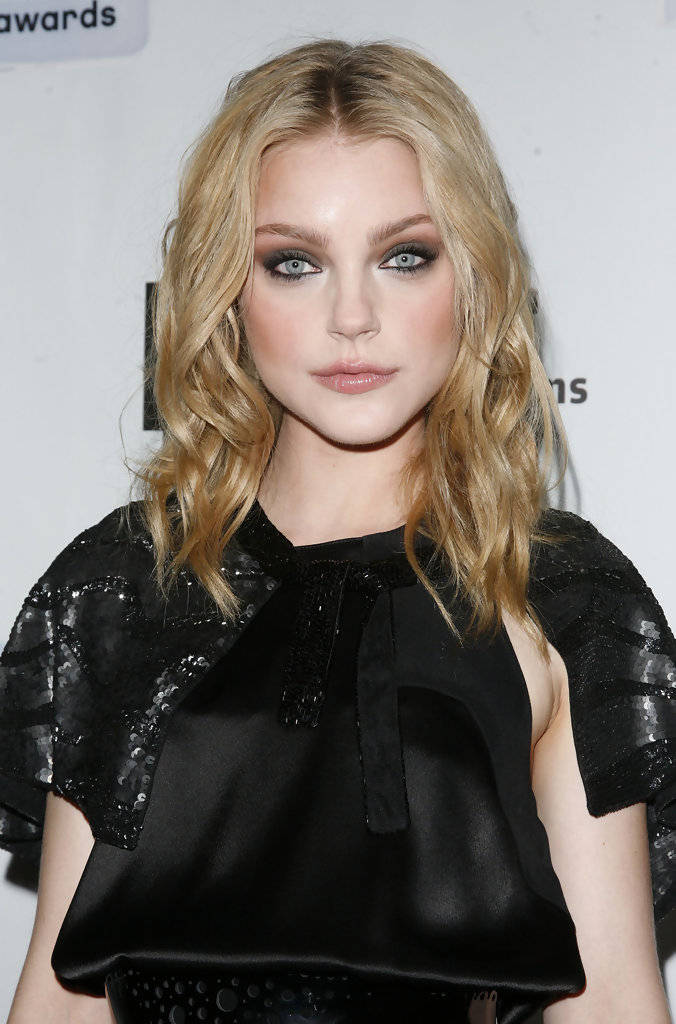 Jessica Stam, black sequined top, awards event, SD Phone Wallpaper