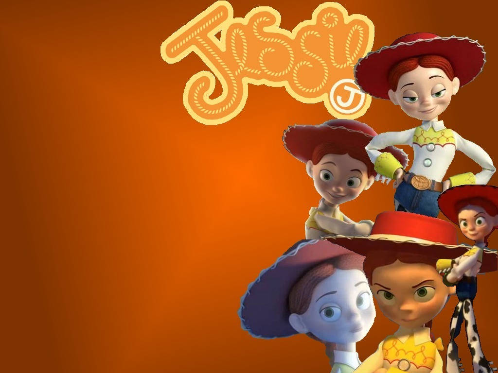 Toy Story 2, Jessie, red background, SD Desktop Wallpaper