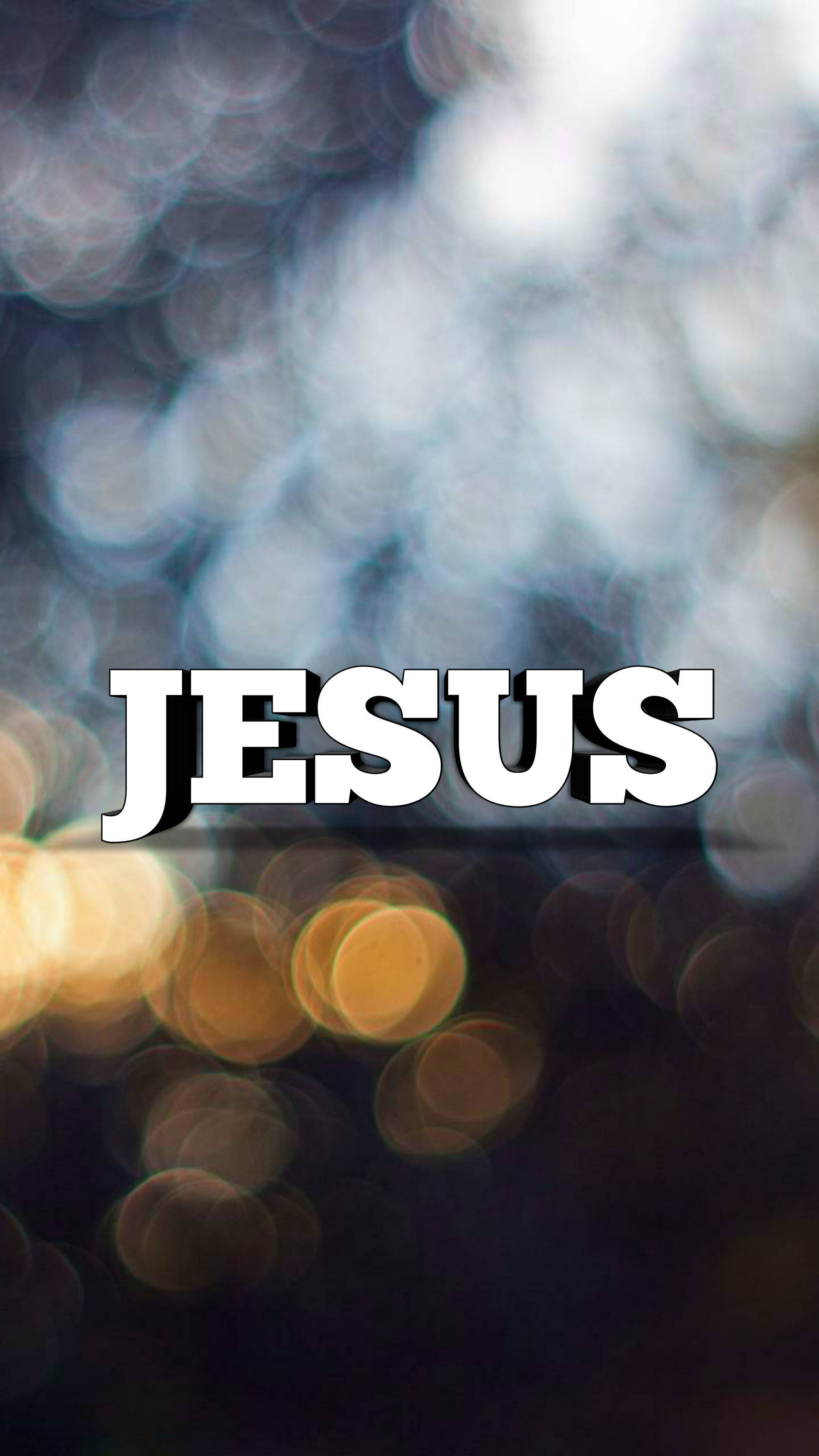 Jesus, 4K iPhone, white letters, 2K Phone Wallpaper