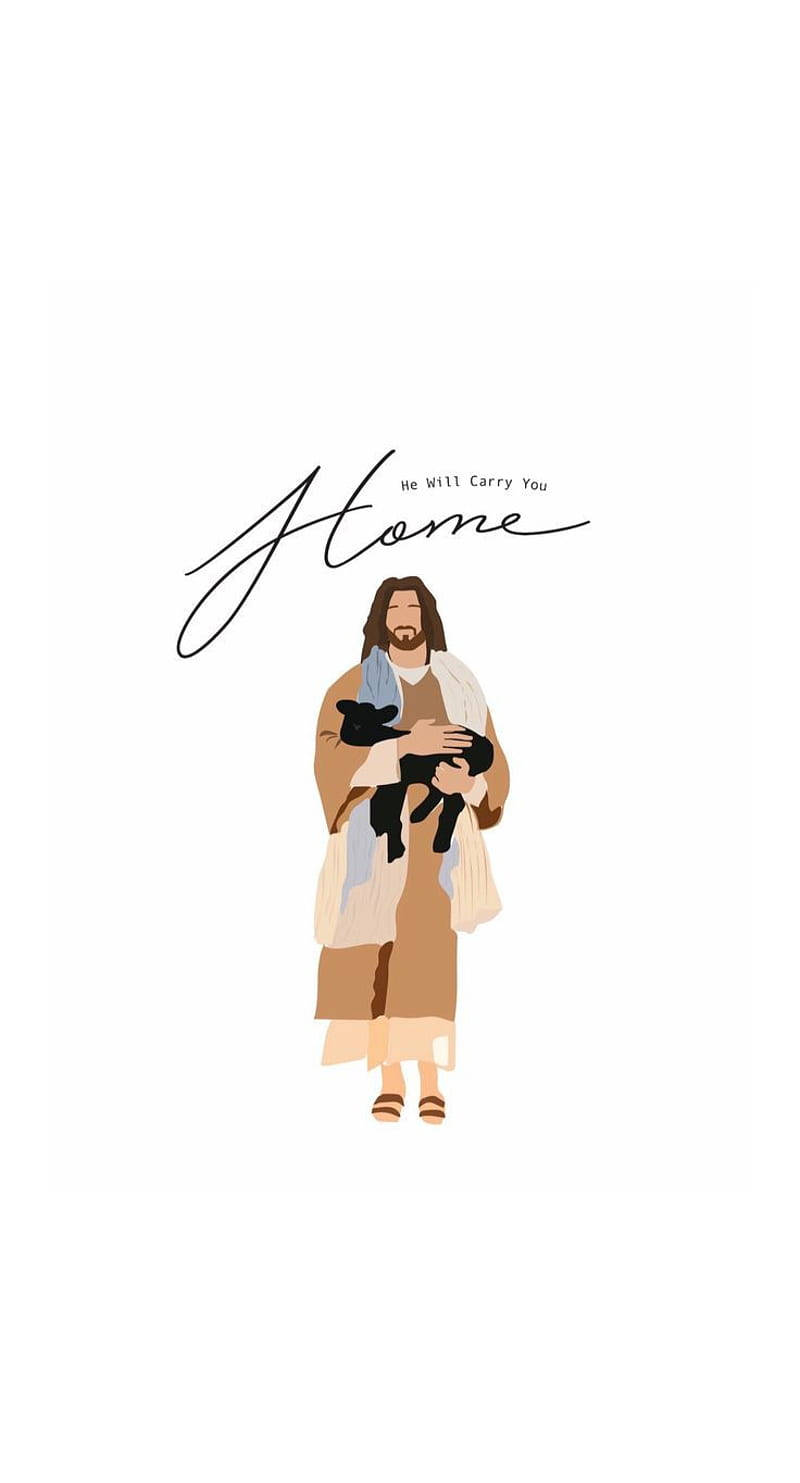 Jesus, lamb, Home, HD Phone Wallpaper