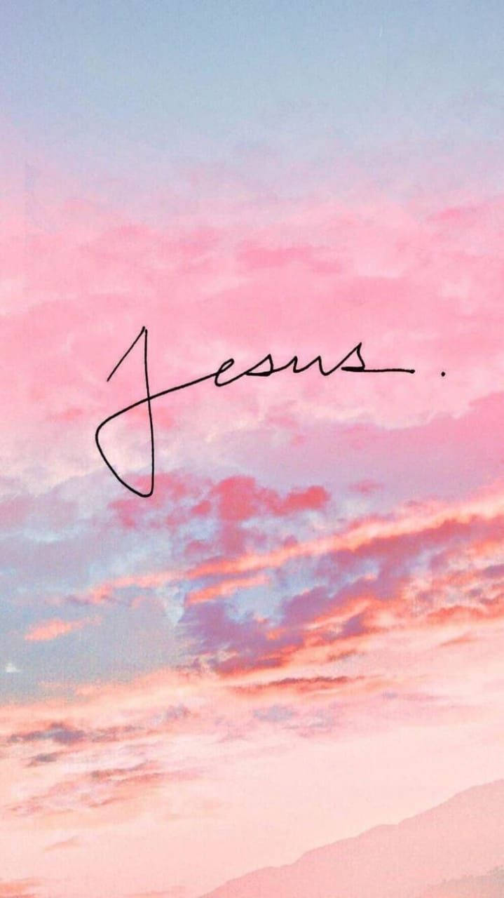 Pink Sky Jesus Aesthetic, pink and blue sunset sky, soft clouds, HD Phone Wallpaper