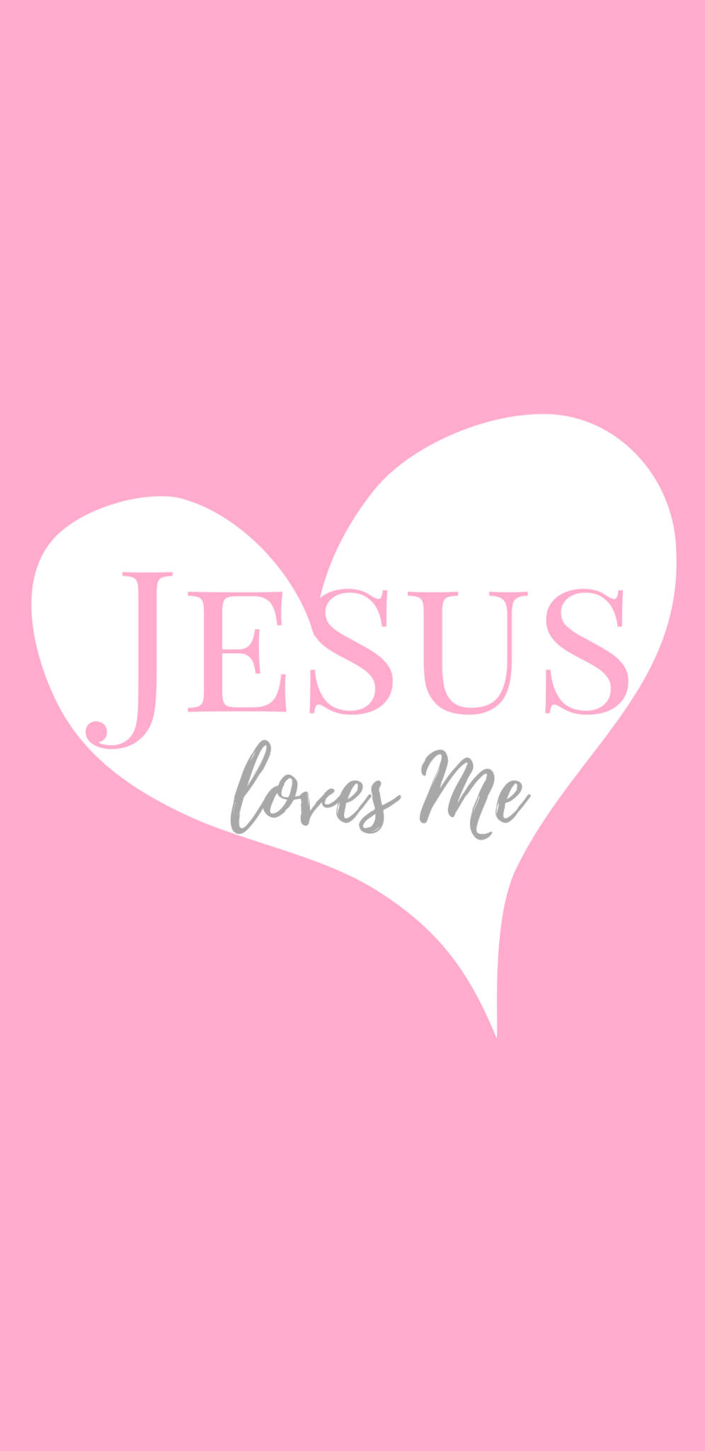 Pink Jesus Aesthetic, JESUS loves Me, soft pink background, Full HD Phone Wallpaper