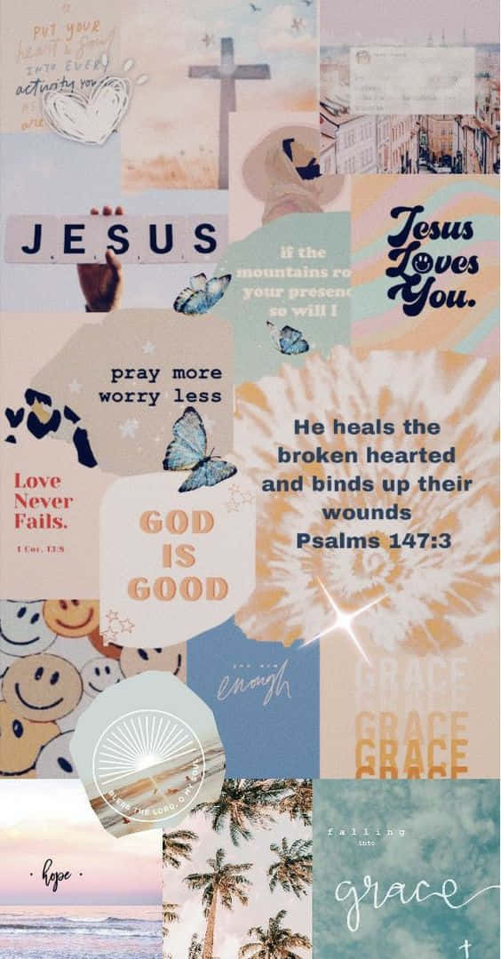 Aesthetic Jesus, pastel, Christian inspirational, SD Phone Wallpaper