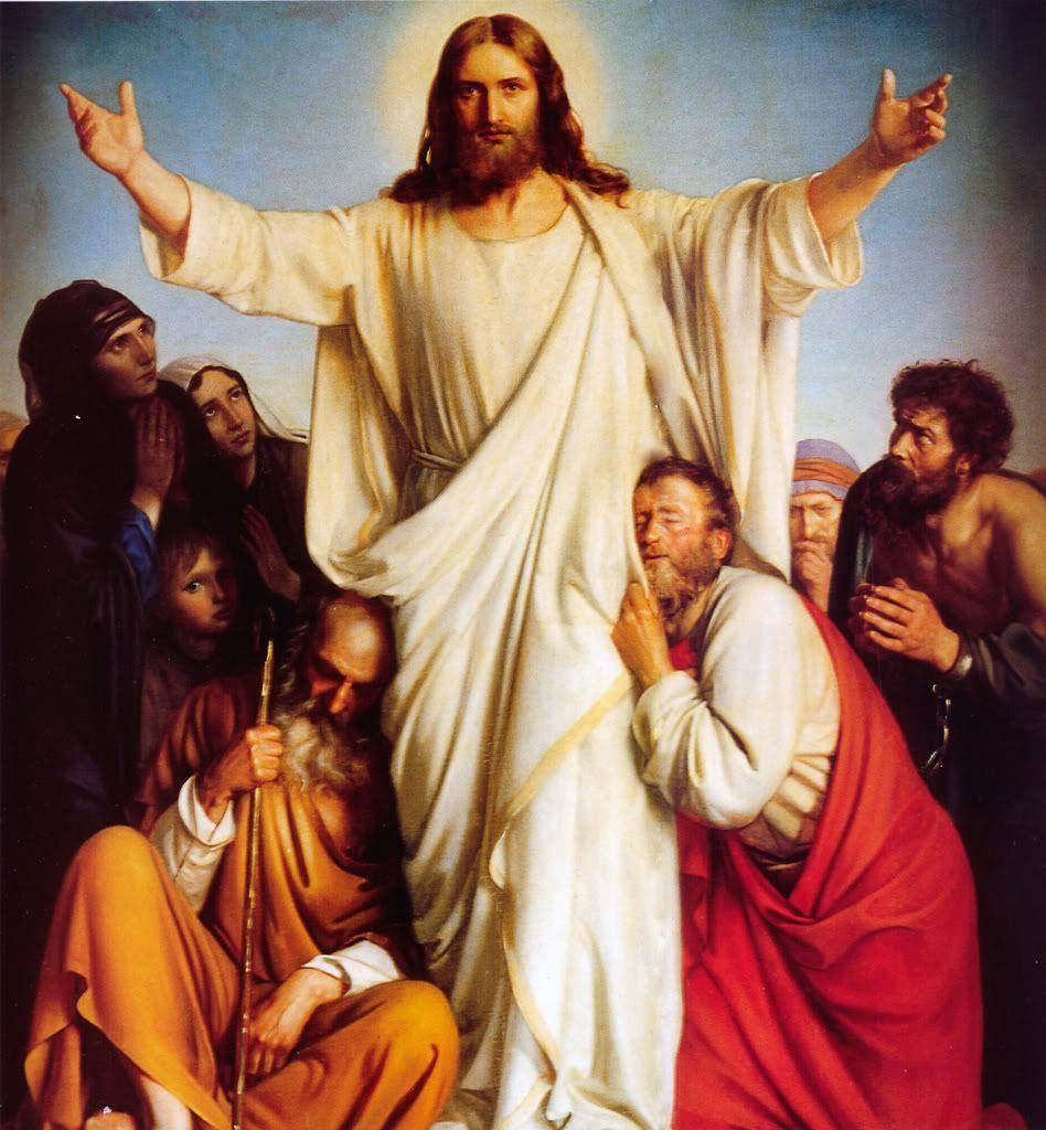 Jesus Christ, disciples, white robes, SD Phone Wallpaper