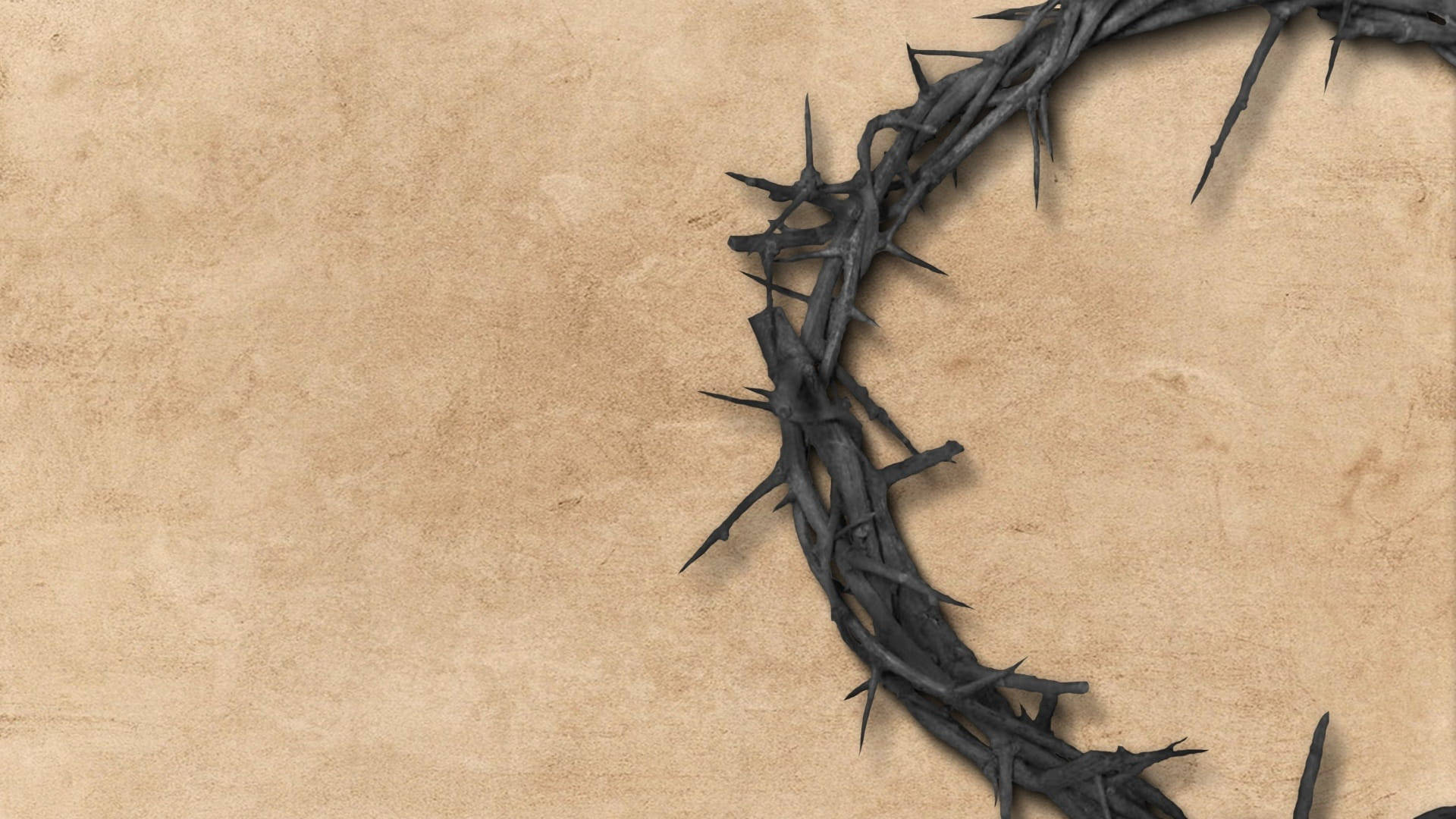Jesus Christ, crown of thorns, black, Full HD Desktop Wallpaper