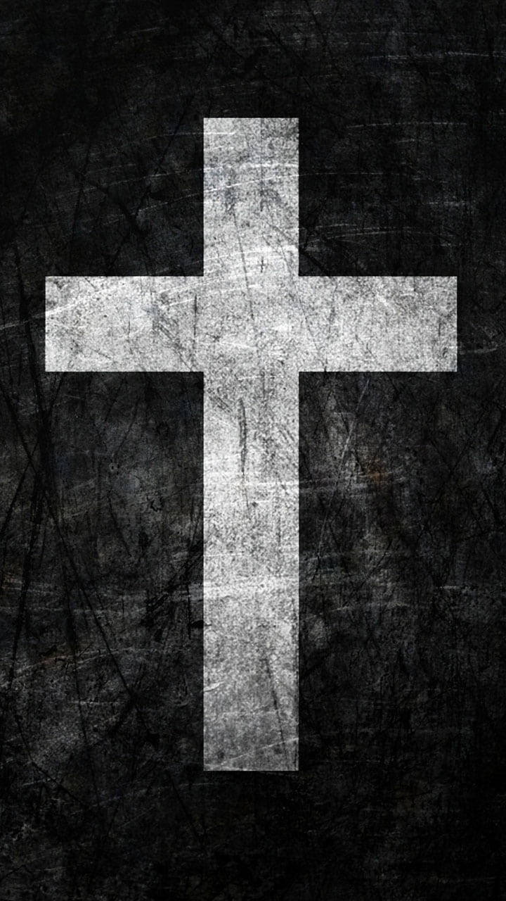 Jesus Christ, scratched cross, white cross, HD Phone Wallpaper