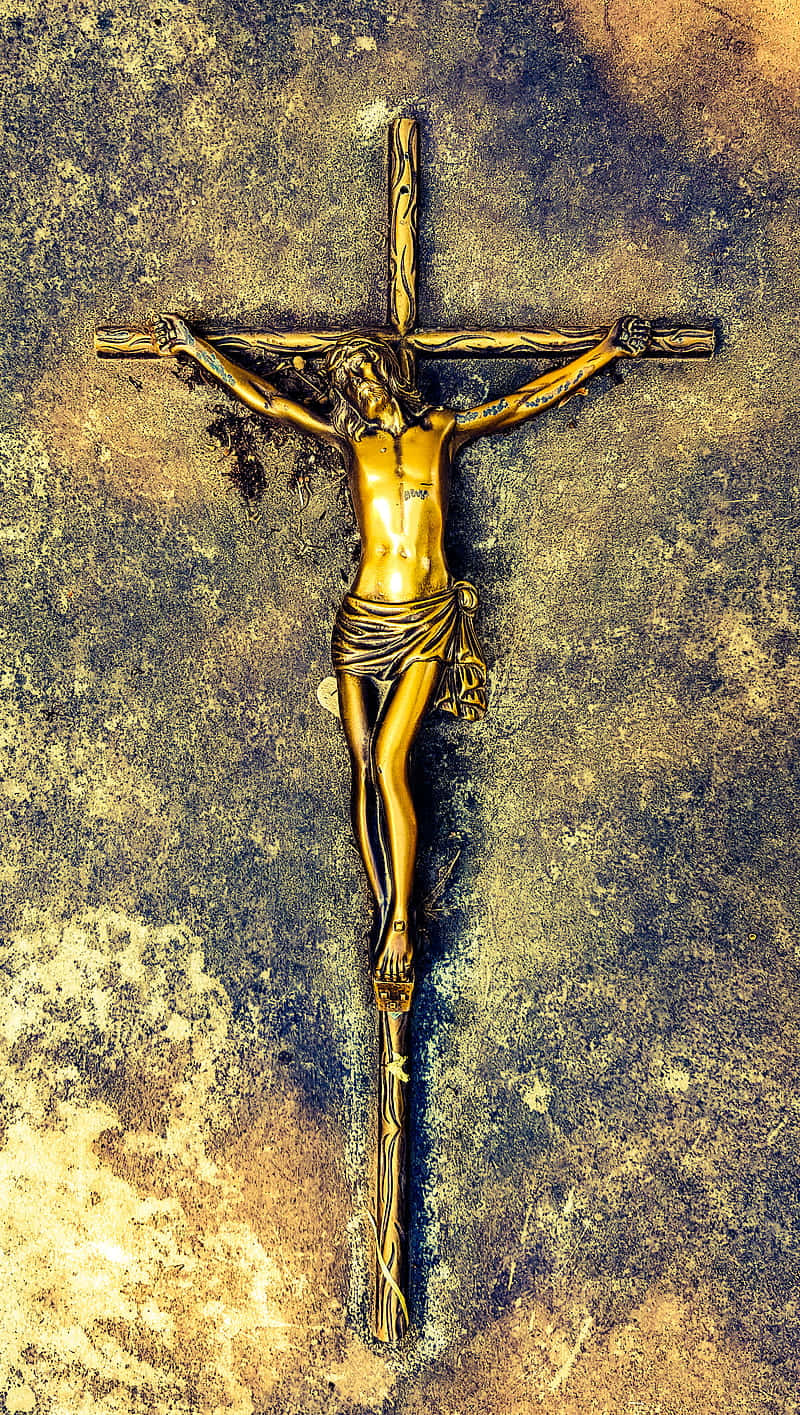 crucifix, Jesus figure, weathered cross, HD Phone Wallpaper