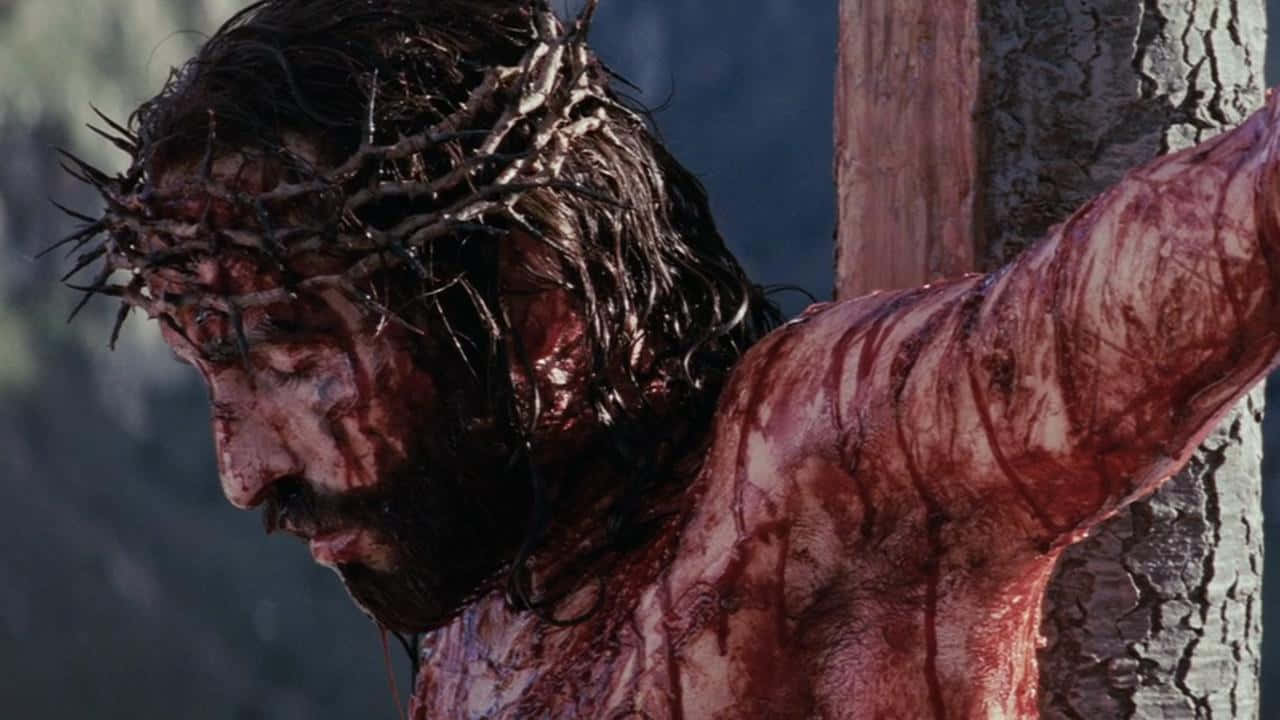 Crucifixion, bloodied man, crown of thorns, HD Desktop Wallpaper