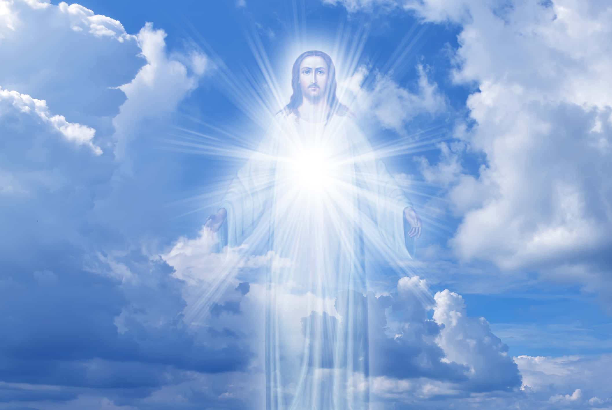 Jesus, heaven, hologram, Full HD Desktop Wallpaper