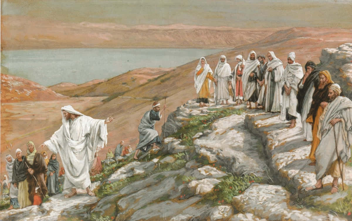 Jesus, Disciples, robed figures, SD Desktop Wallpaper