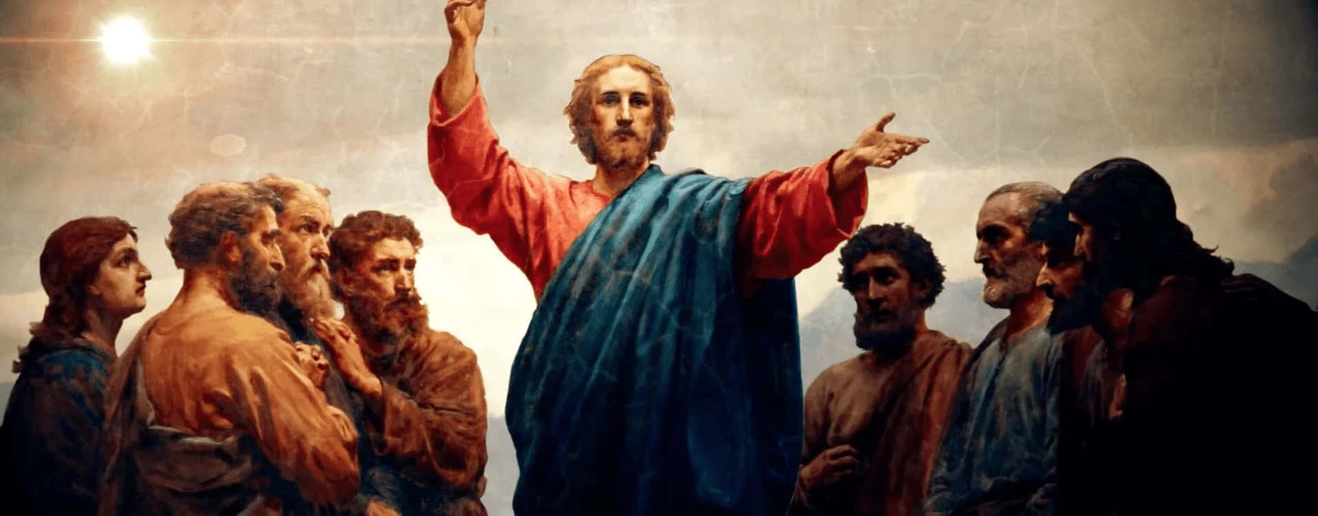 Jesus Disciples, 1911 x 749, red robe, HD Desktop Wallpaper