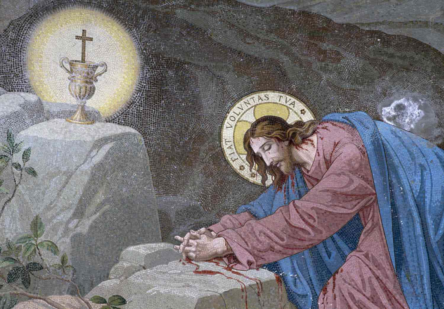 Jesus, cave, glowing chalice, HD Desktop Wallpaper