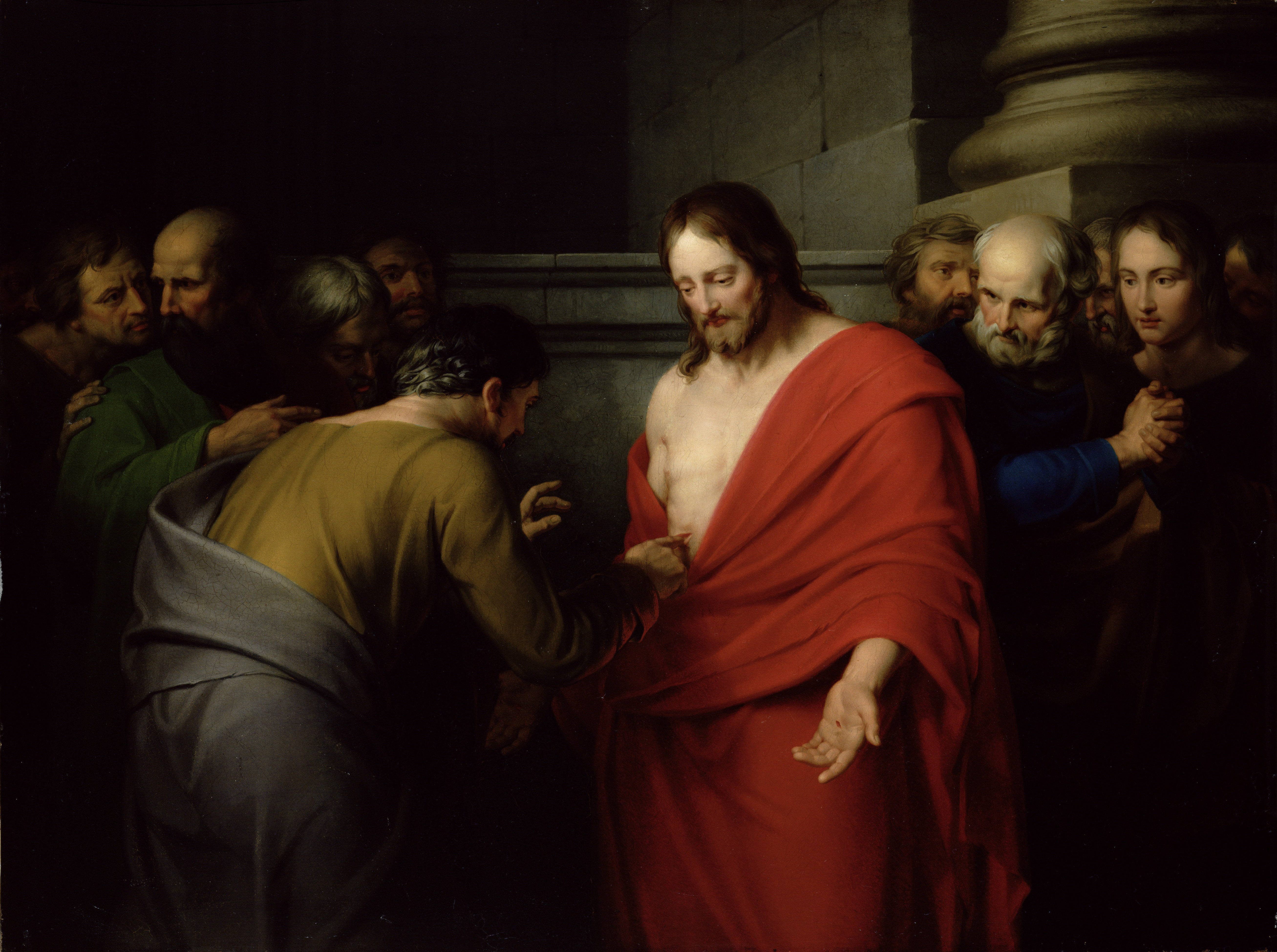 Apostle Cleans 4K Jesus Wound, Jesus, red robe, 5K Desktop Wallpaper