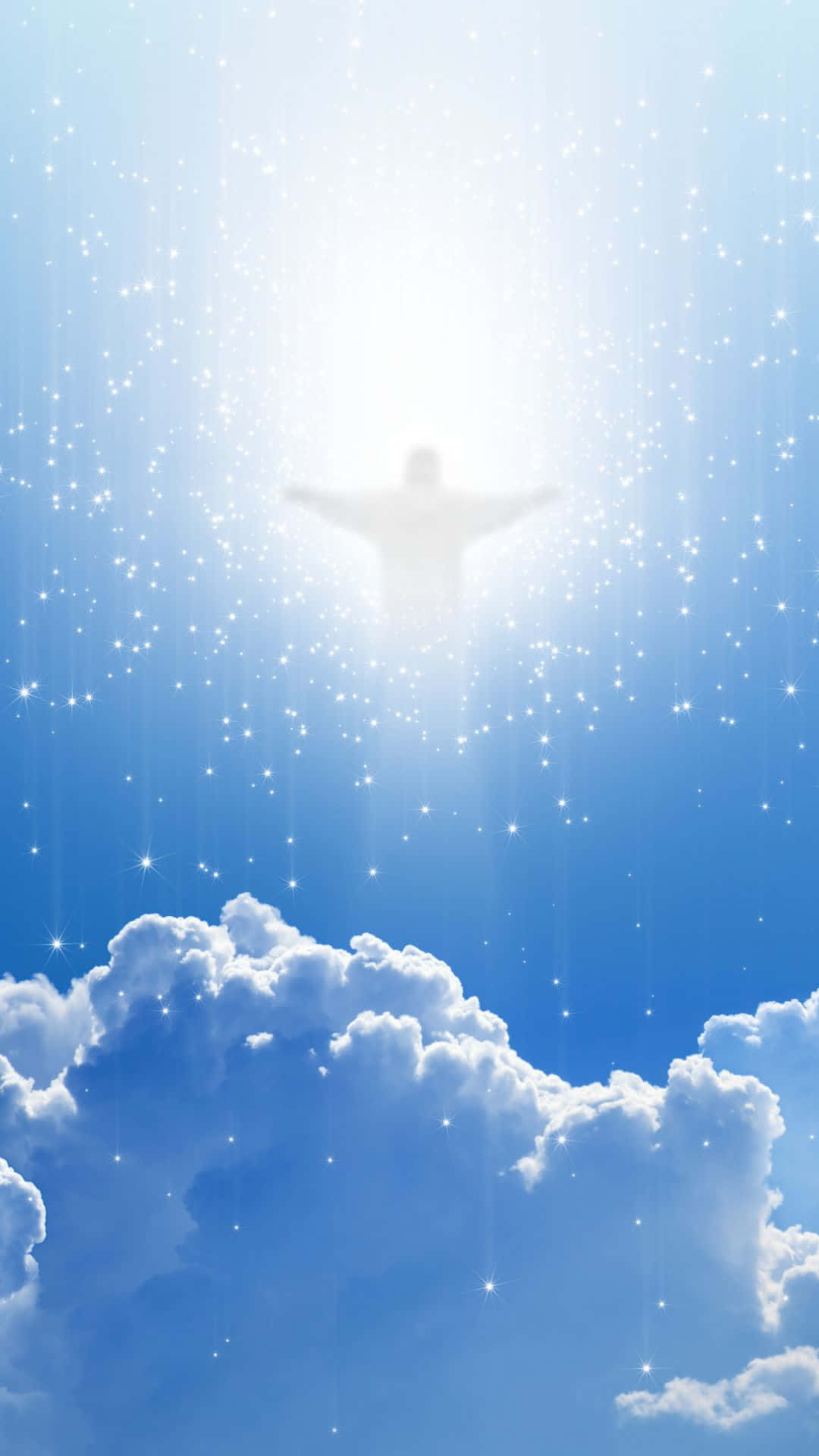 Jesus, Heaven, celestial figure, Full HD Phone Wallpaper