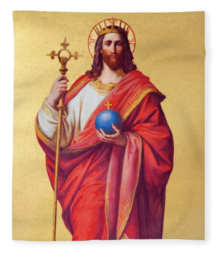Jesus Is King, crown, halo, SD Phone Wallpaper
