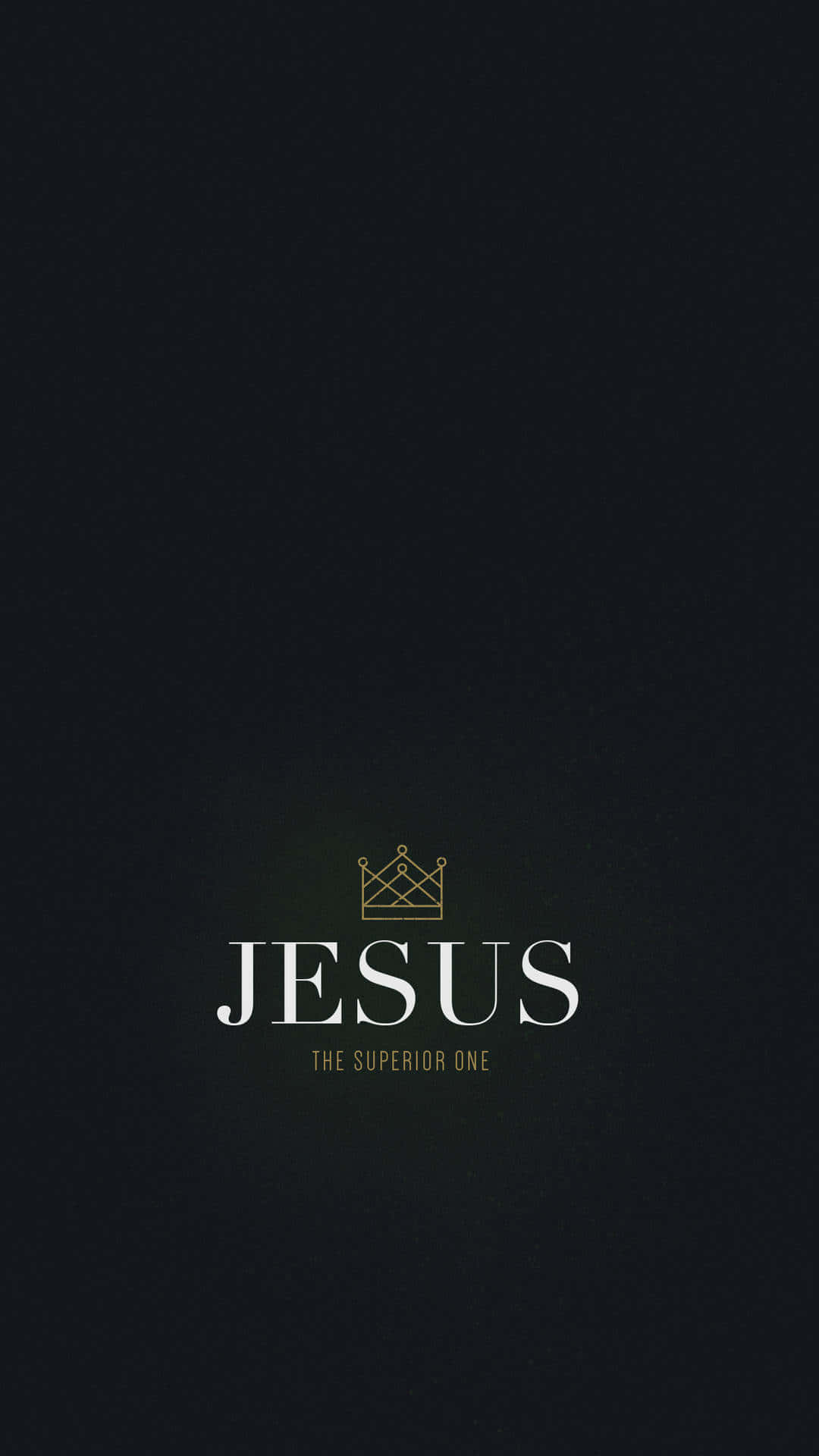 Jesus Is King, golden crown, white text, Full HD Phone Wallpaper