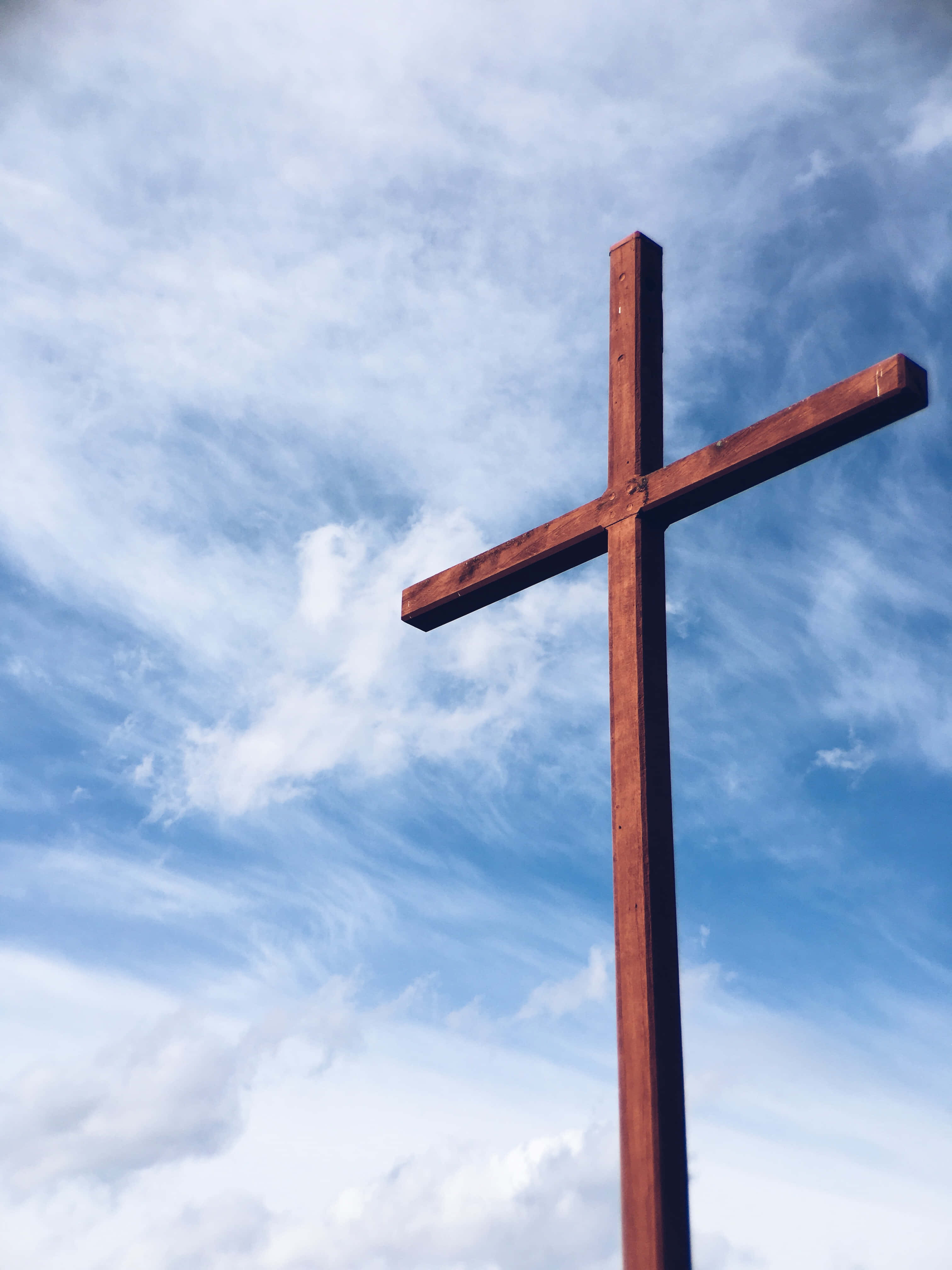 Jesus Is King, cross, wooden cross, 4K Phone Wallpaper