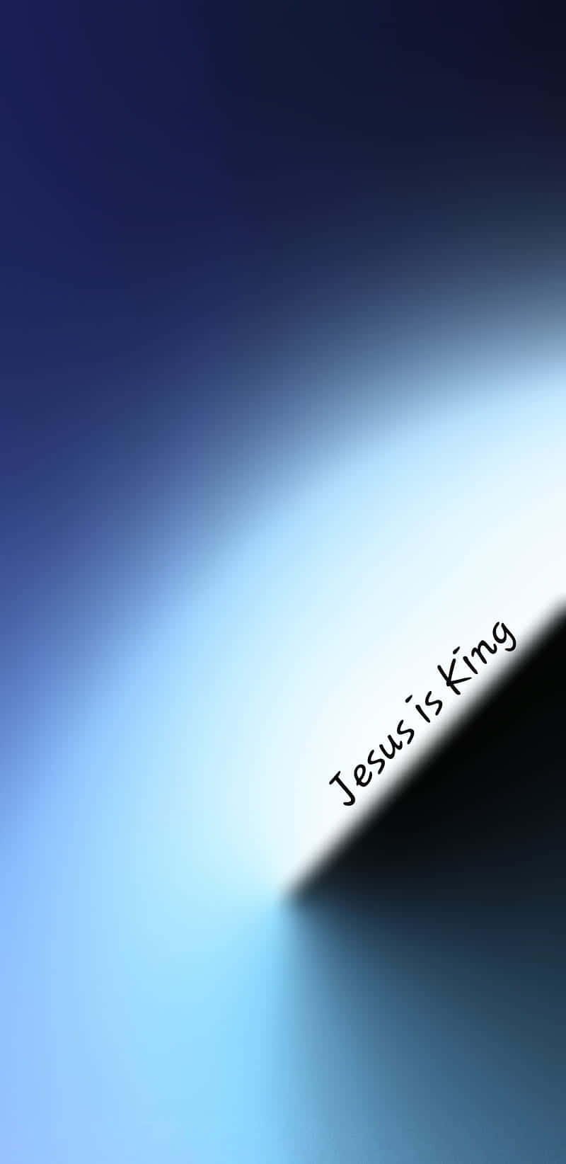 Jesus Is King, deep blue, soft white, HD Phone Wallpaper