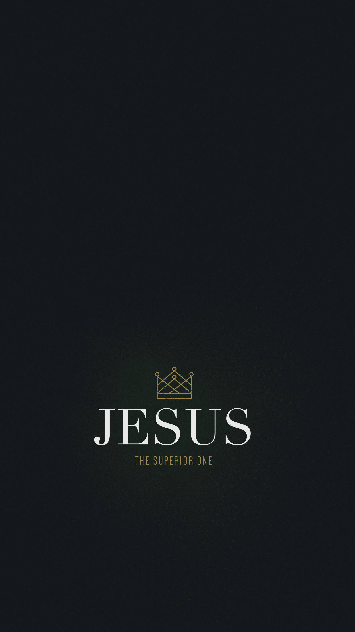 Jesus Is King, golden crown, white text, Full HD Phone Wallpaper