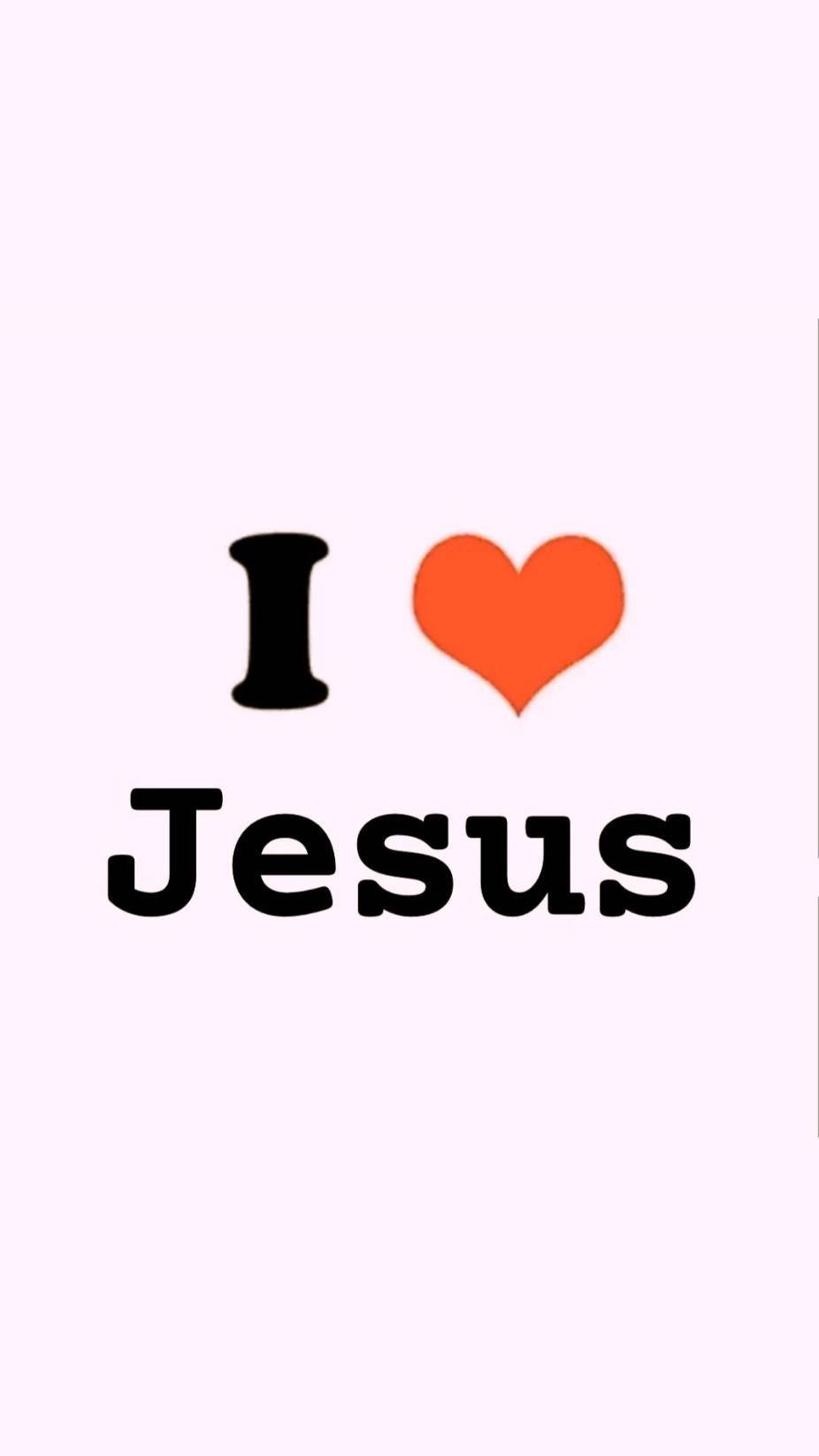 I ❤ Jesus, black text, soft pink background, HD Phone Wallpaper