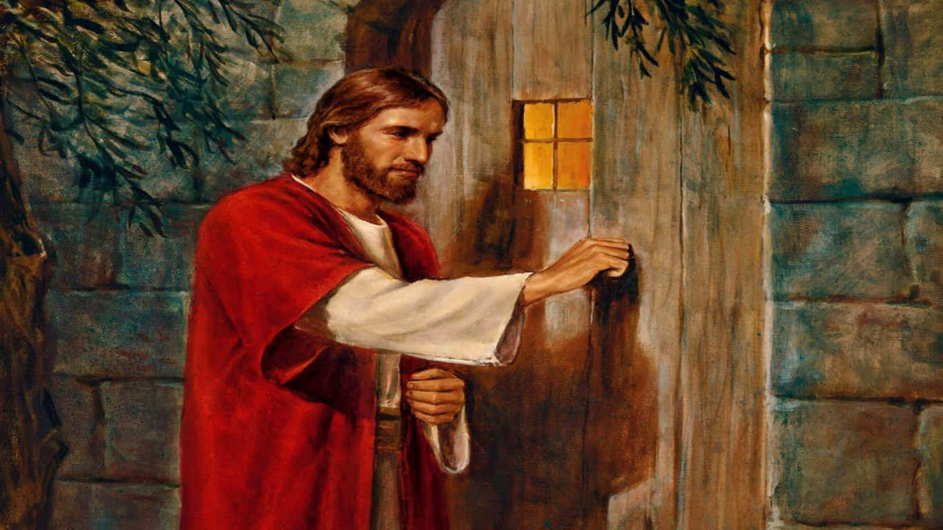 Jesus, iPhone 13, red robe, HD Desktop Wallpaper