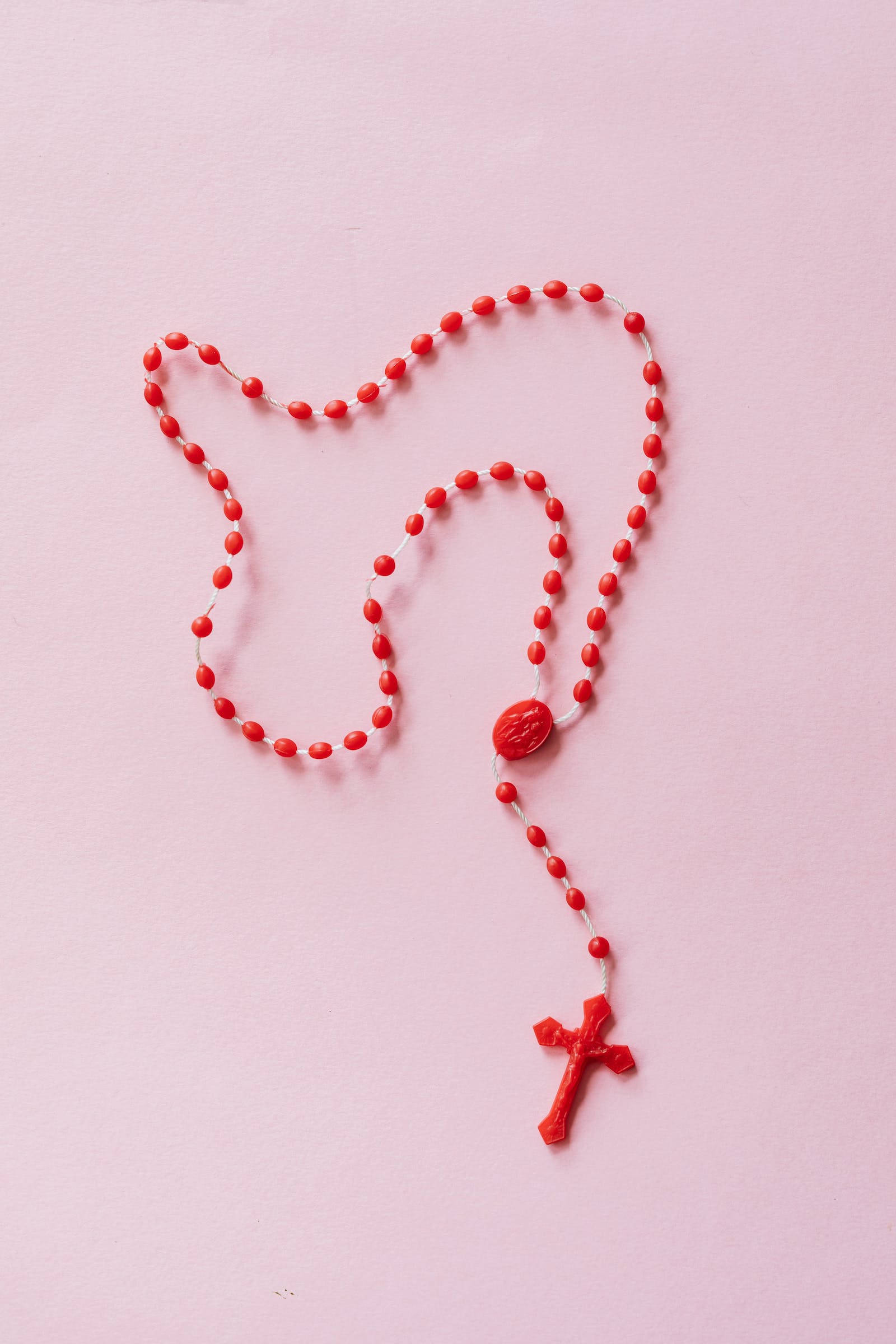 red rosary, Jesus On Cross, cat's silhouette, Full HD Phone Wallpaper