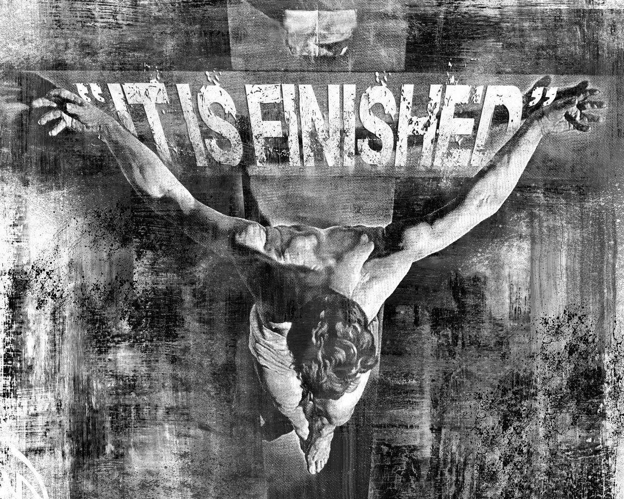 Jesus On Cross, IT IS FINISHED, crucified figure, HD Desktop Wallpaper