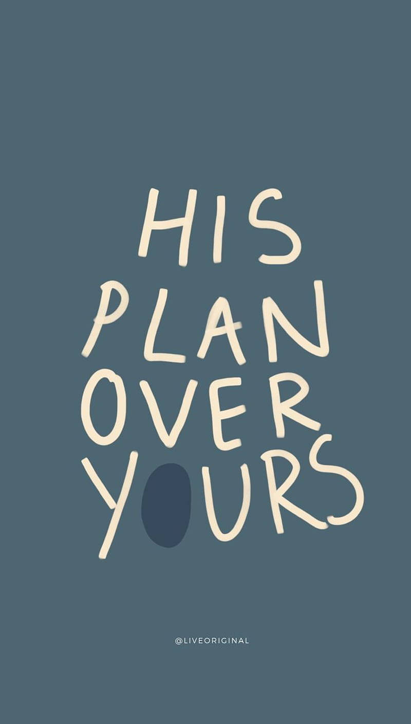 Cute Jesus, his plan, handwritten text, HD Phone Wallpaper