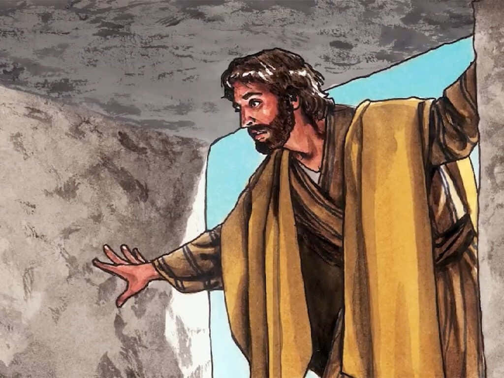 Jesus Resurrection, yellow robe, bearded man, SD Desktop Wallpaper