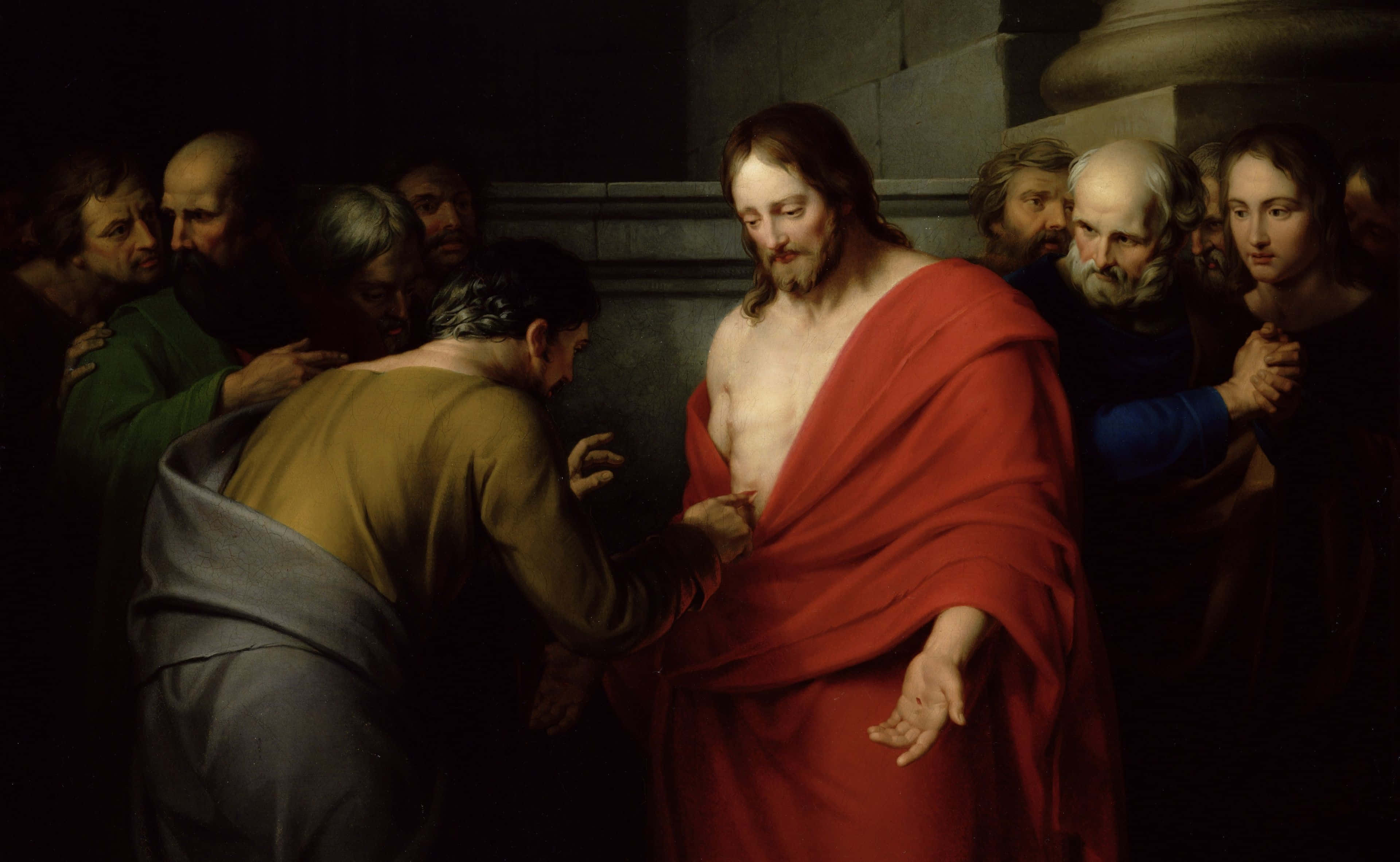 Jesus Resurrection, red robe, wounds his side, 4K Desktop Wallpaper