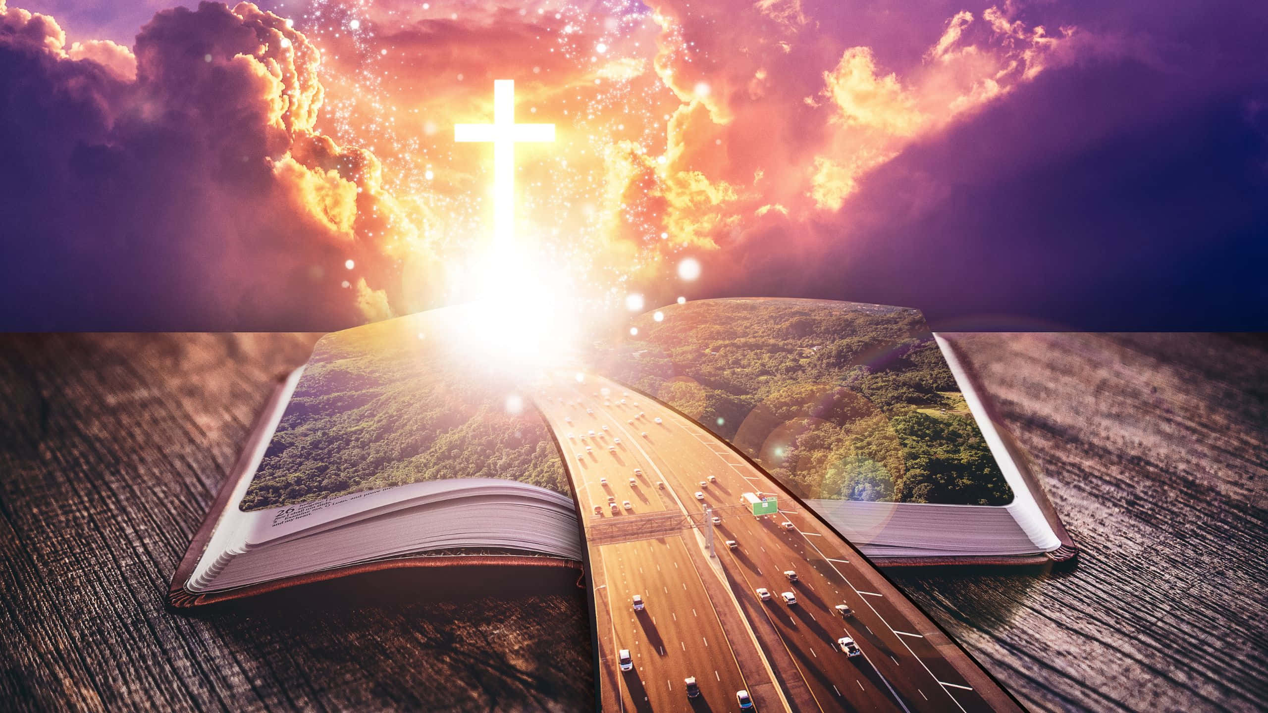 Jesus, heaven, glowing cross, 2K Desktop Wallpaper